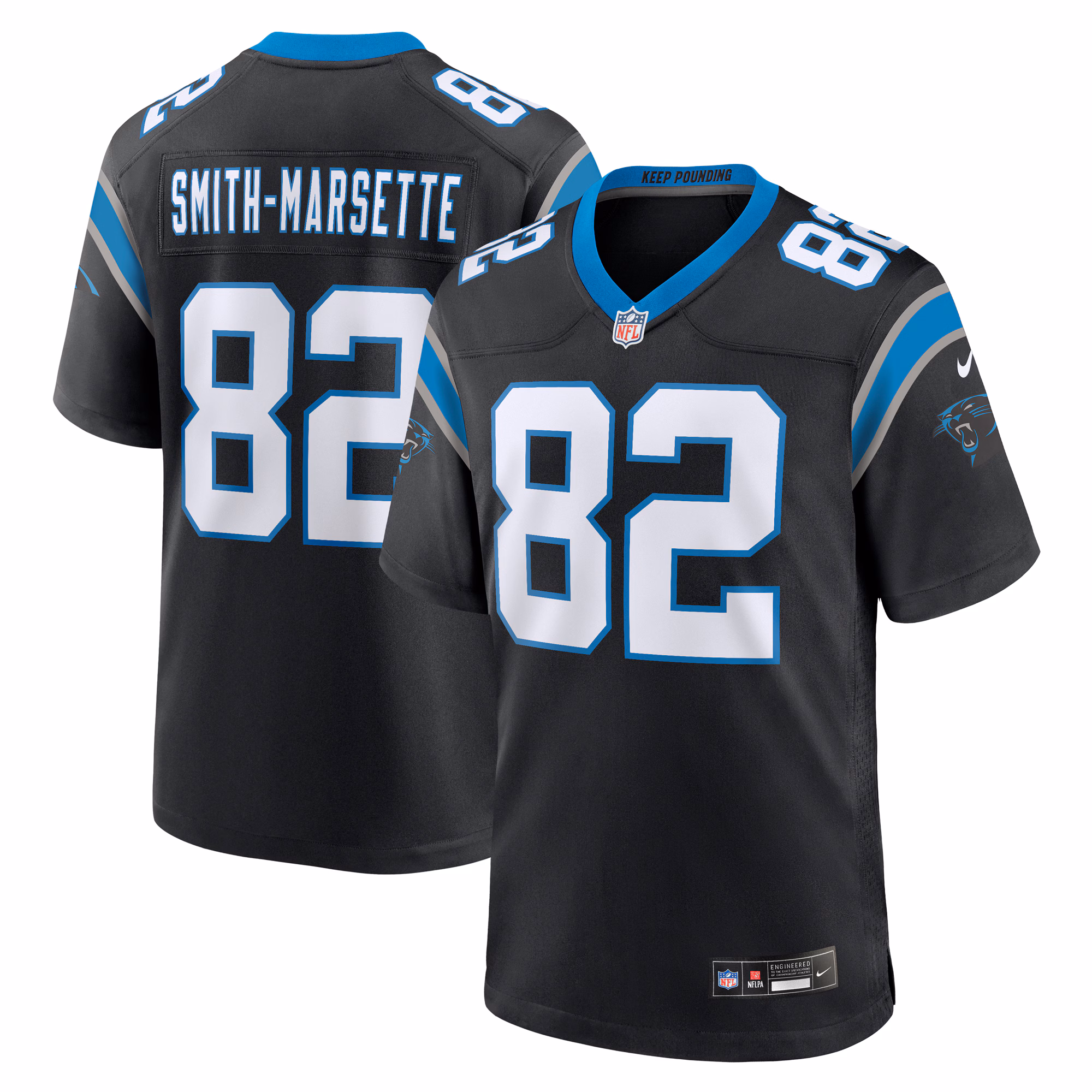 Ihmir Smith-Marsette Carolina Panthers Team Game Jersey -  Black