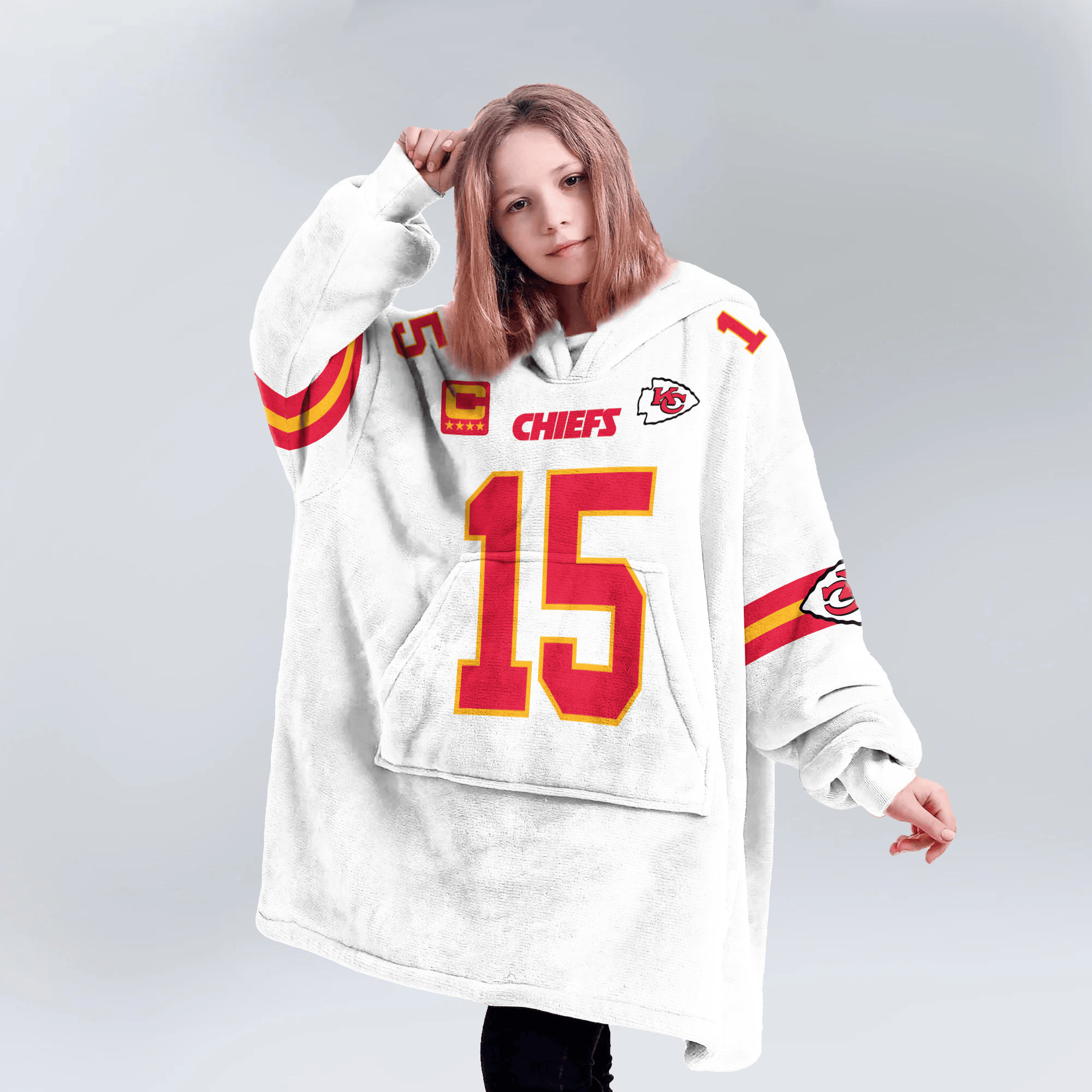 Kid P.M 15 Kansas City Football Unisex Blanket Hoodie