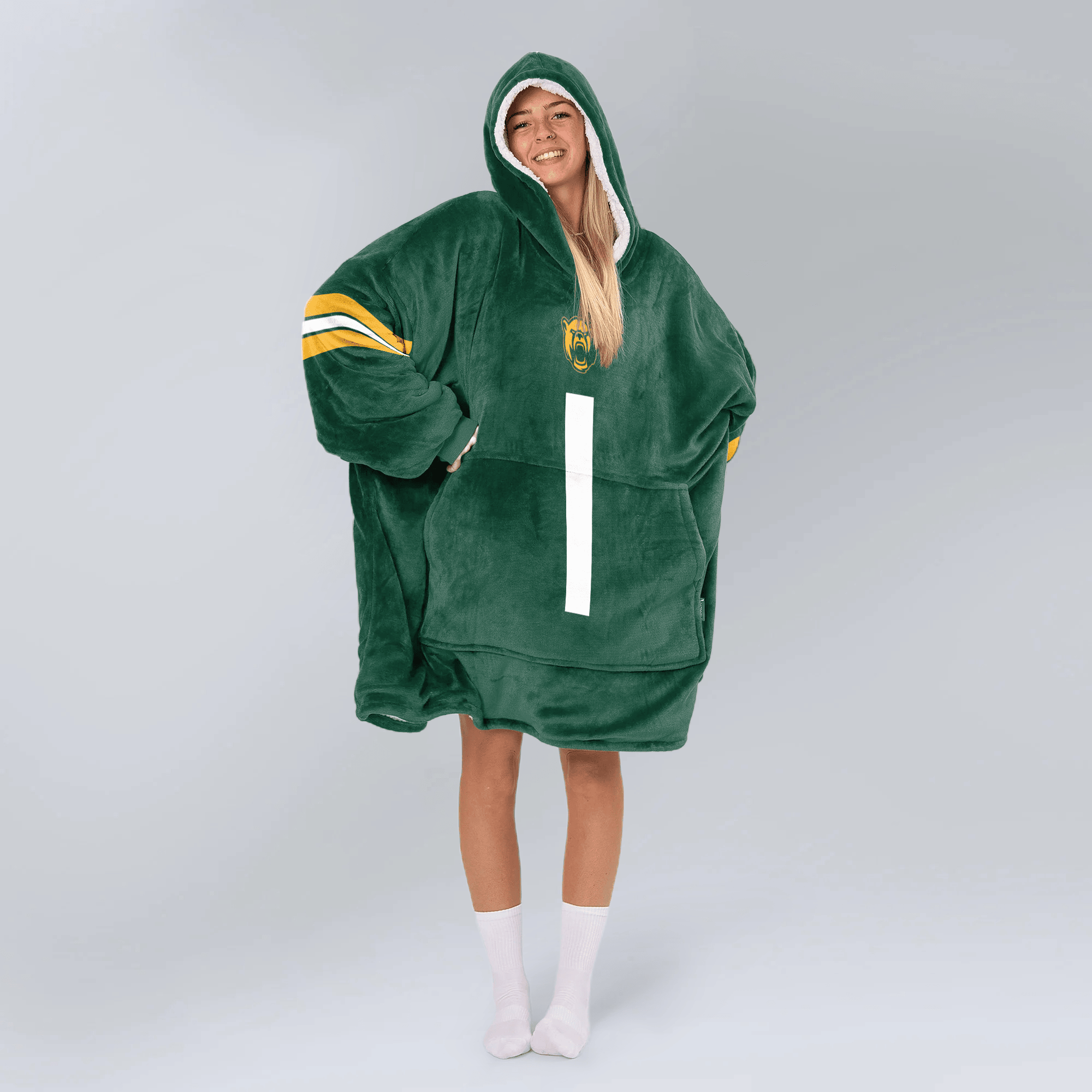 Adult #1 Baylor Football Unisex Blanket Hoodie