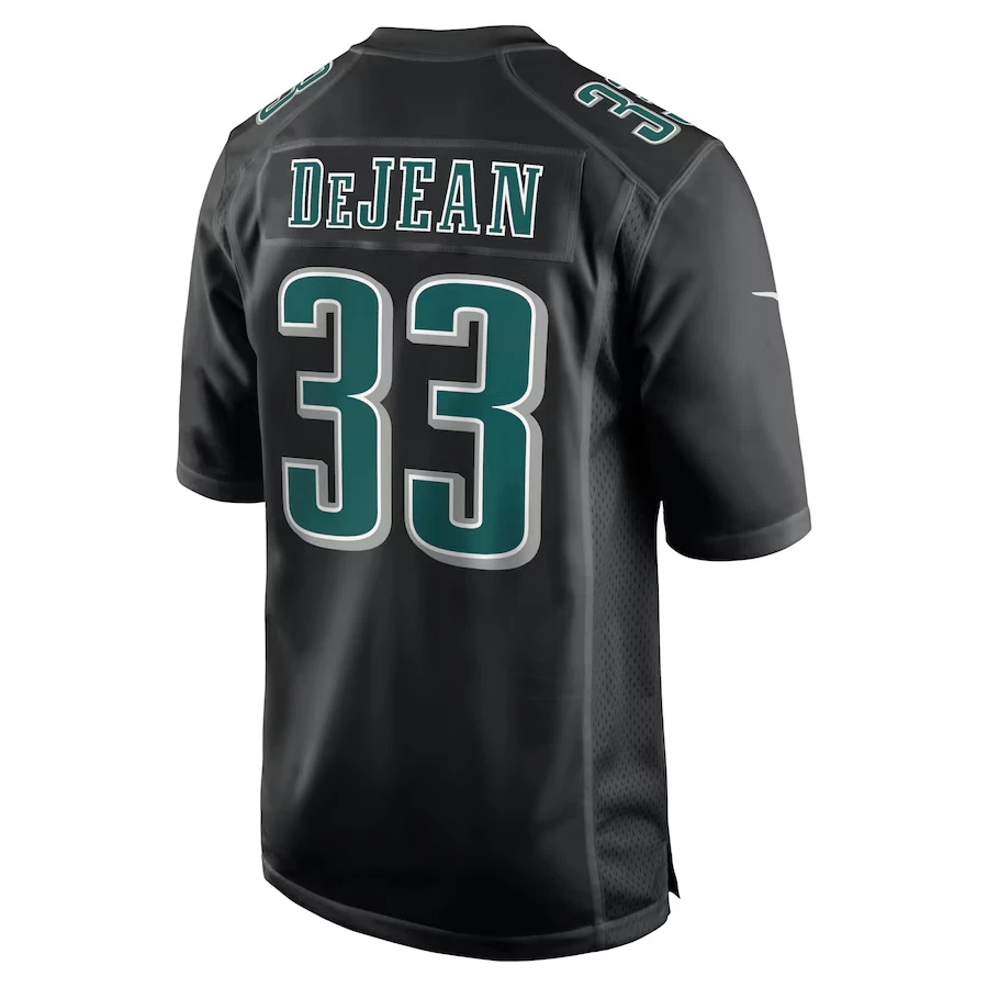 Men’s #33 Cooper DeJean Carbon Black Super Bowl LIX Fashion Game Player Jersey