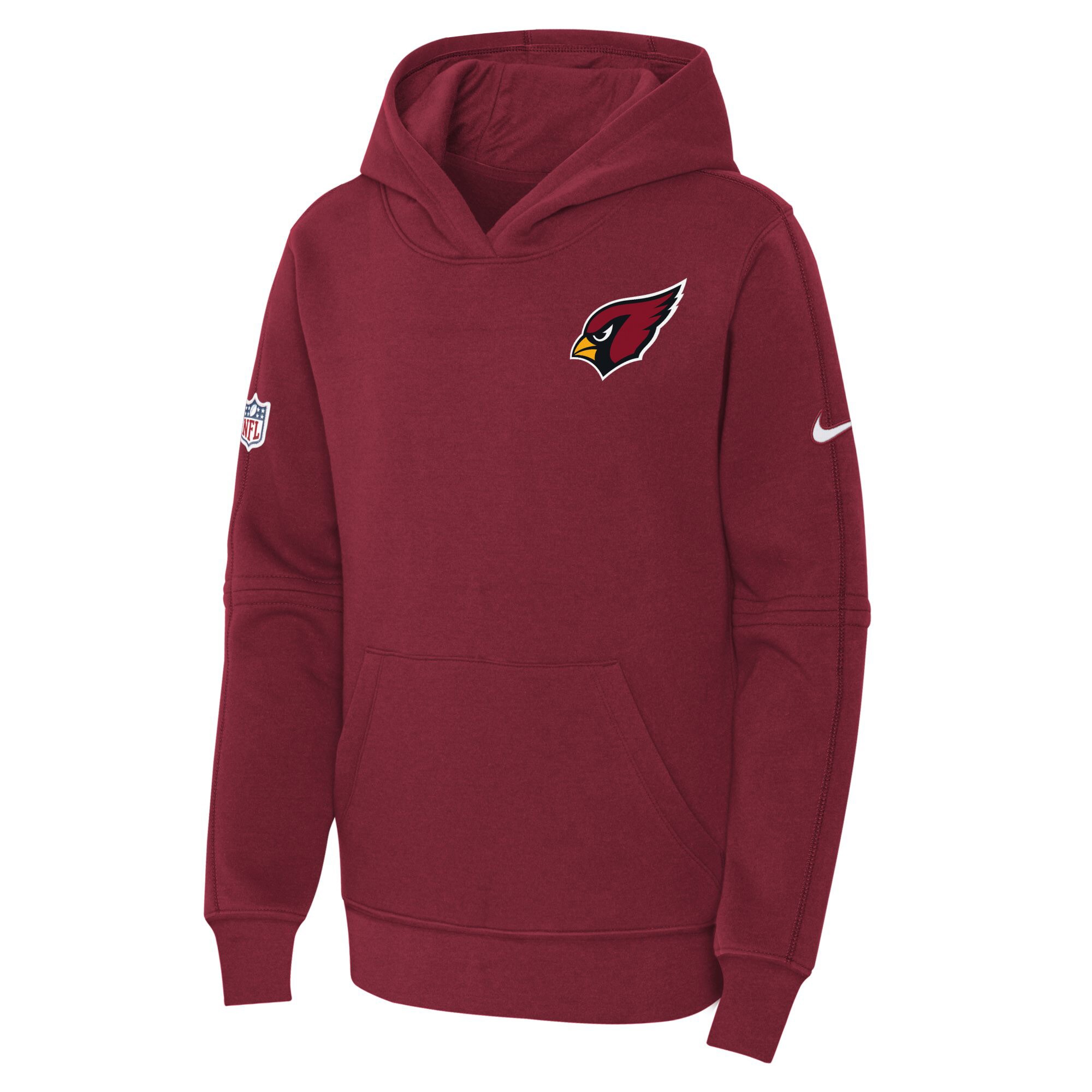 Arizona Cardinals Youth 2023 Sideline Club Fleece Pullover Hoodie - Cardinal