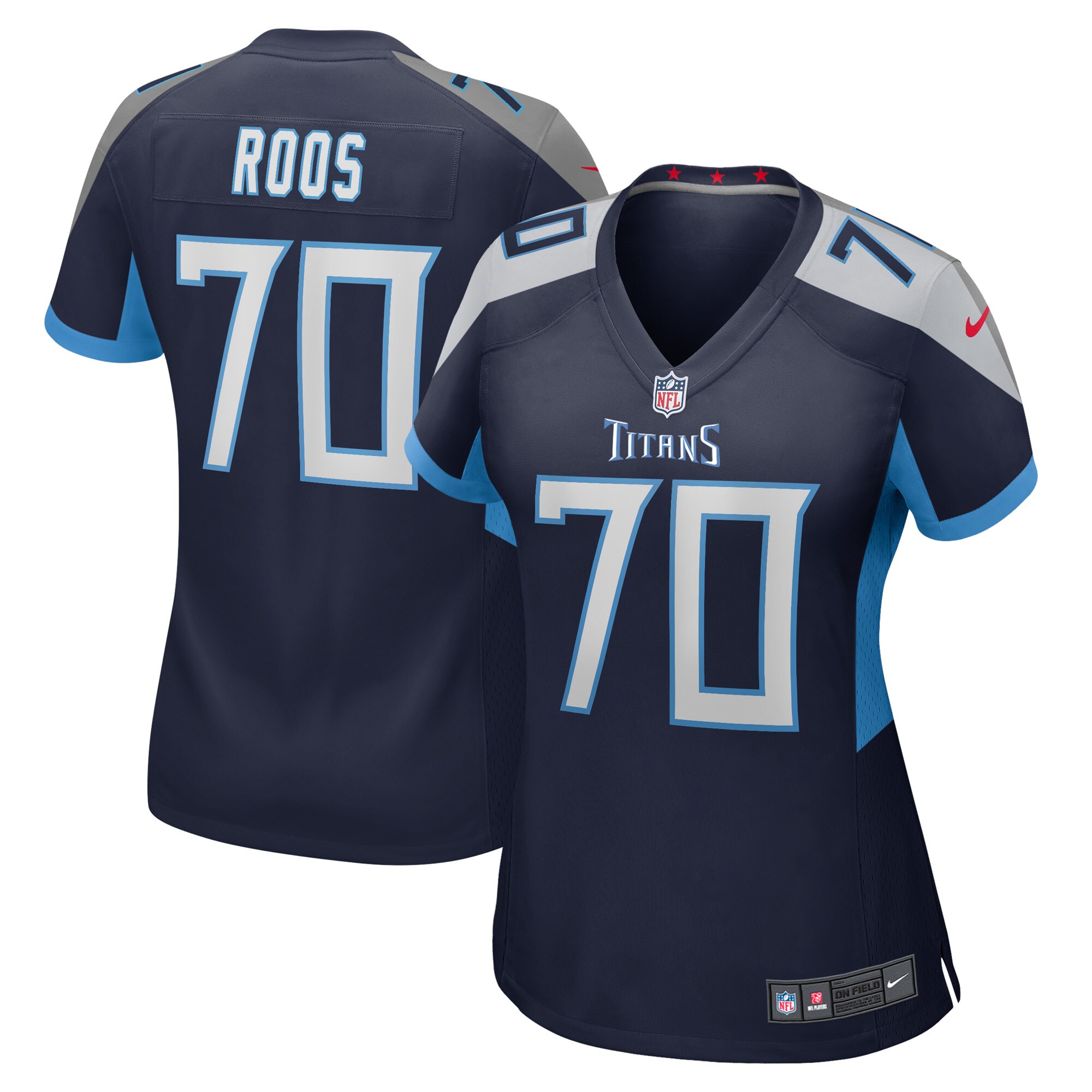 Roos Tennessee Titans  Women's Game Player Jersey - Navy
