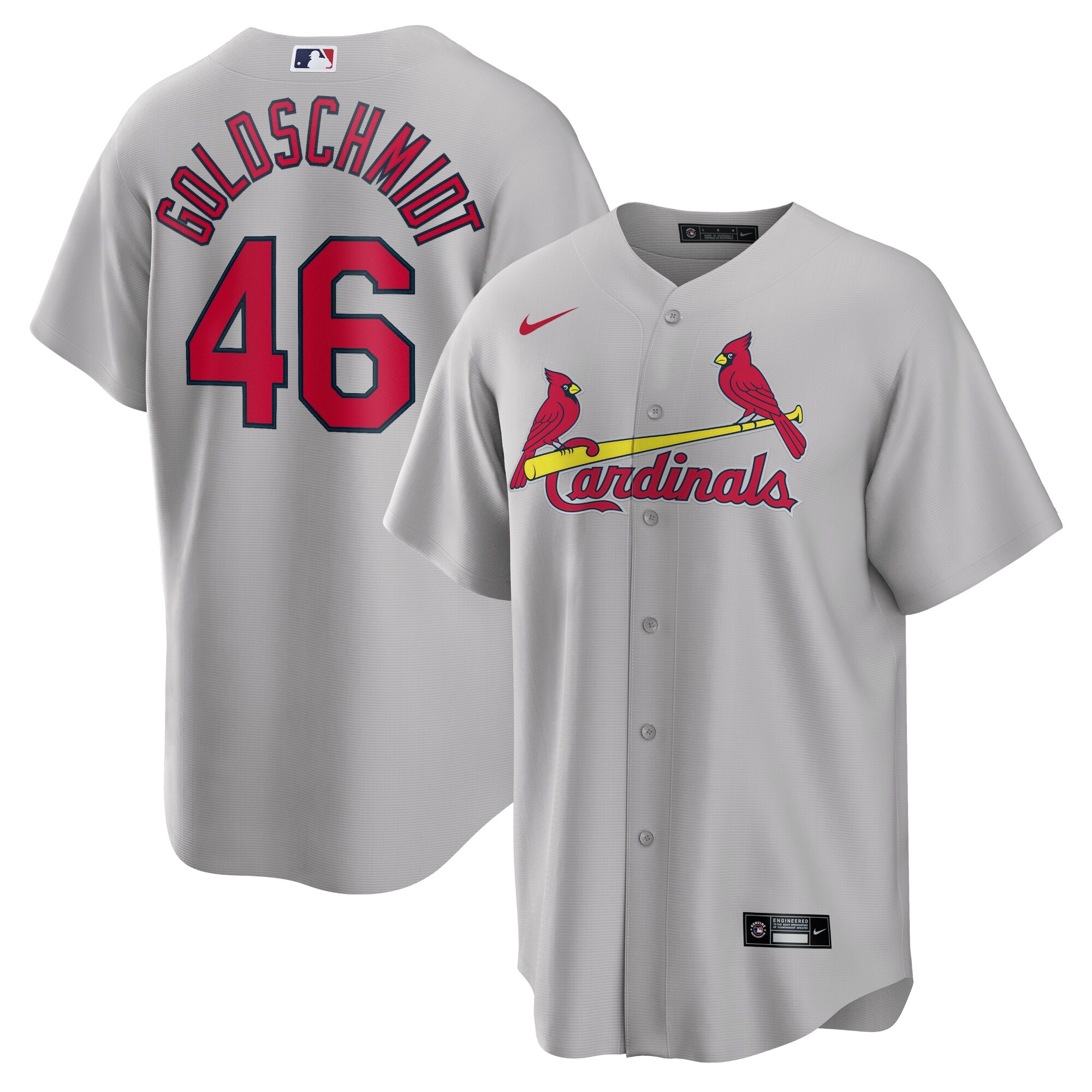 Paul Goldschmidt St.Louis Cardinals  Road Replica Player Name Jersey - Gray