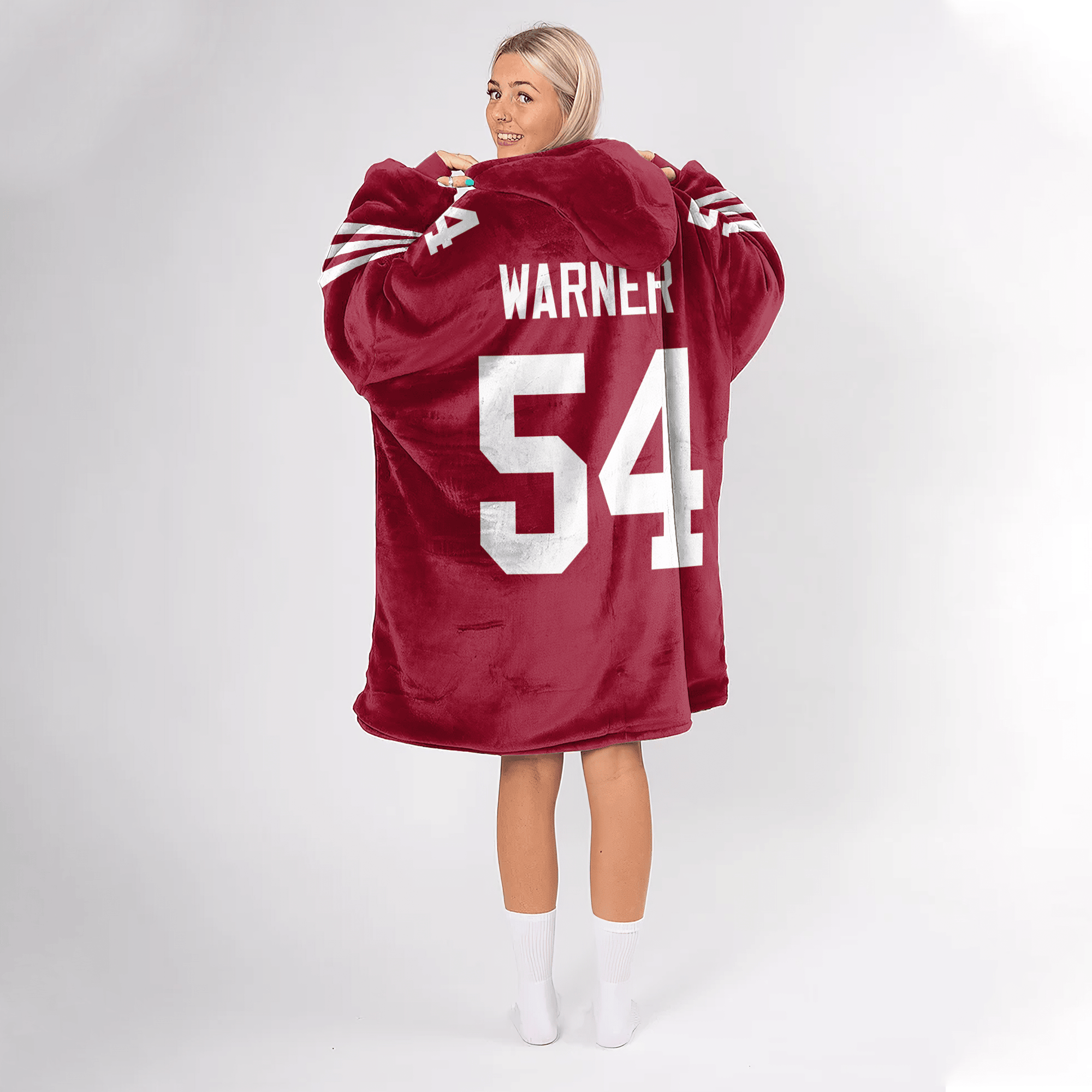 Adult F.W 54 Captain San Francisco 49ers Football Unisex Blanket Hoodie