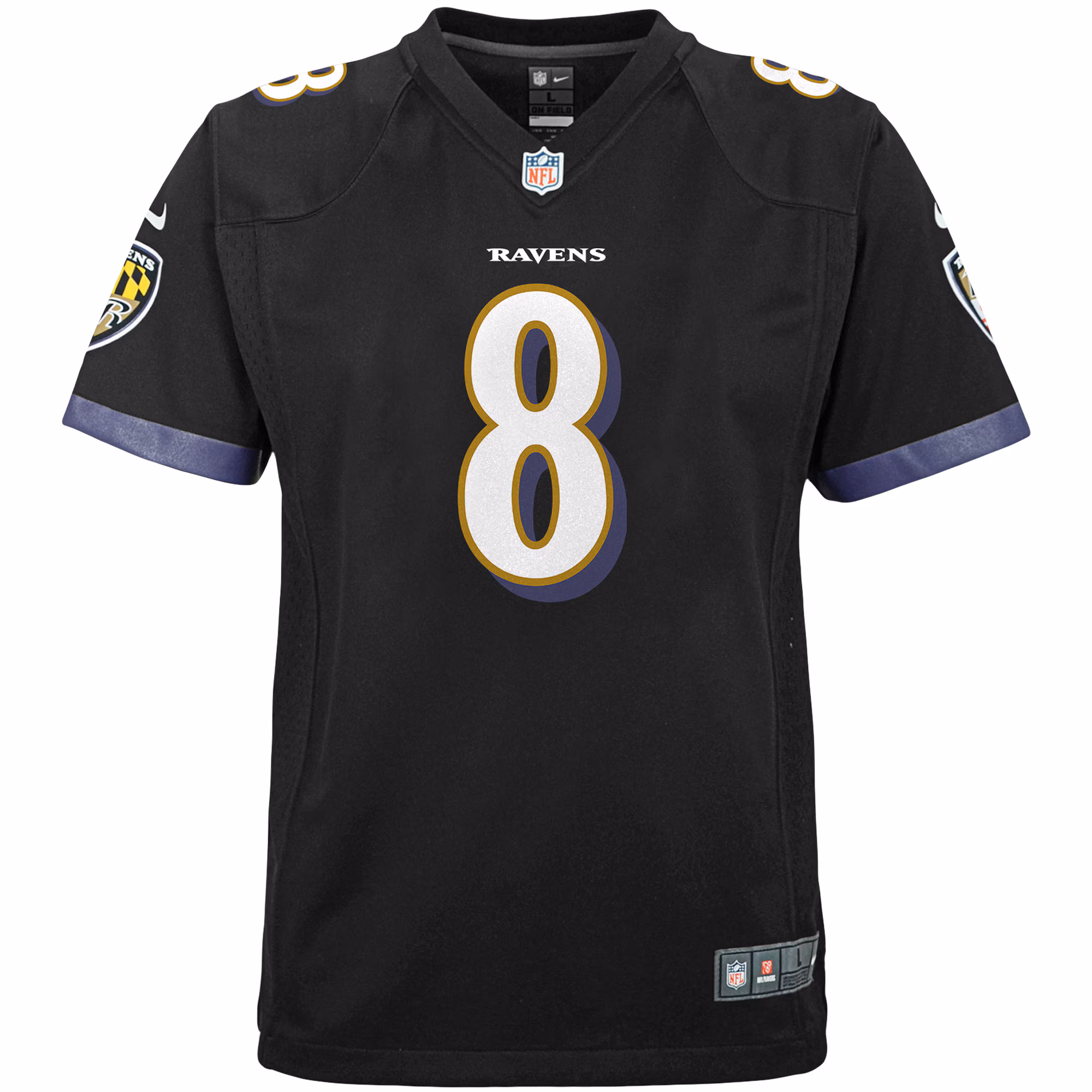 Lamar Jackson Baltimore Ravens Youth Game Jersey - White