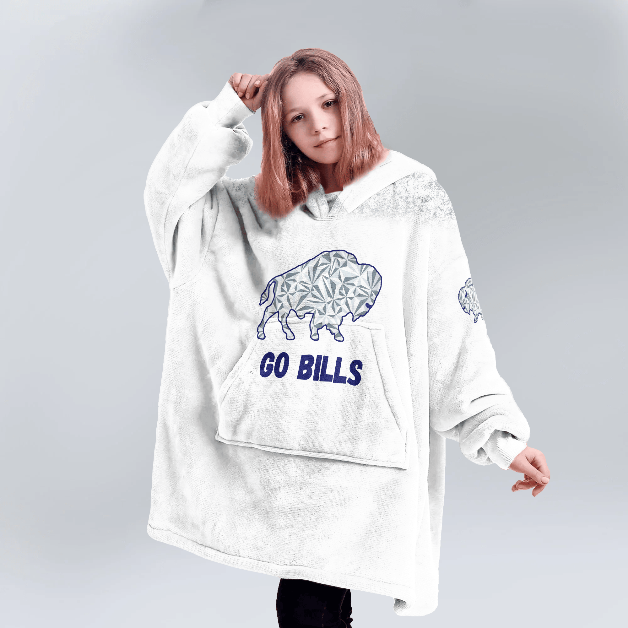 Kid J.A 17 Buffalo Football Unisex Blanket Hoodie