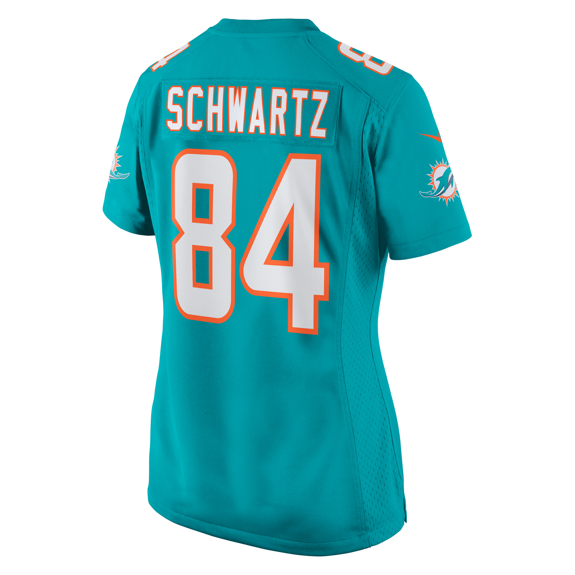Anthony Schwartz Miami Dolphins Women's Team Game Jersey -  Aqua