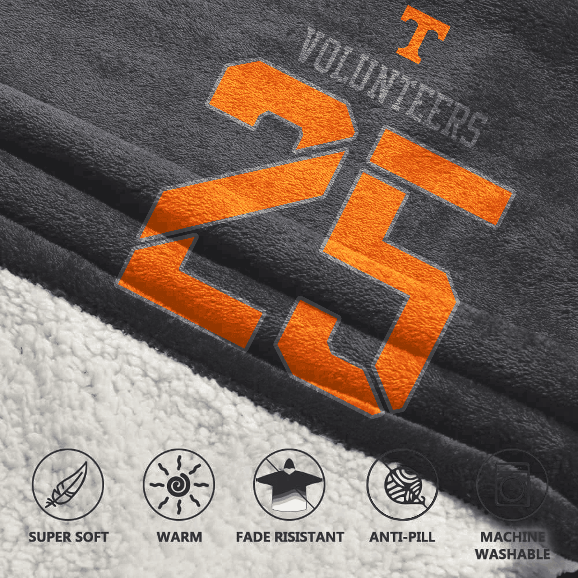 Kid 25 Tennessee Football Unisex Blanket Hoodie