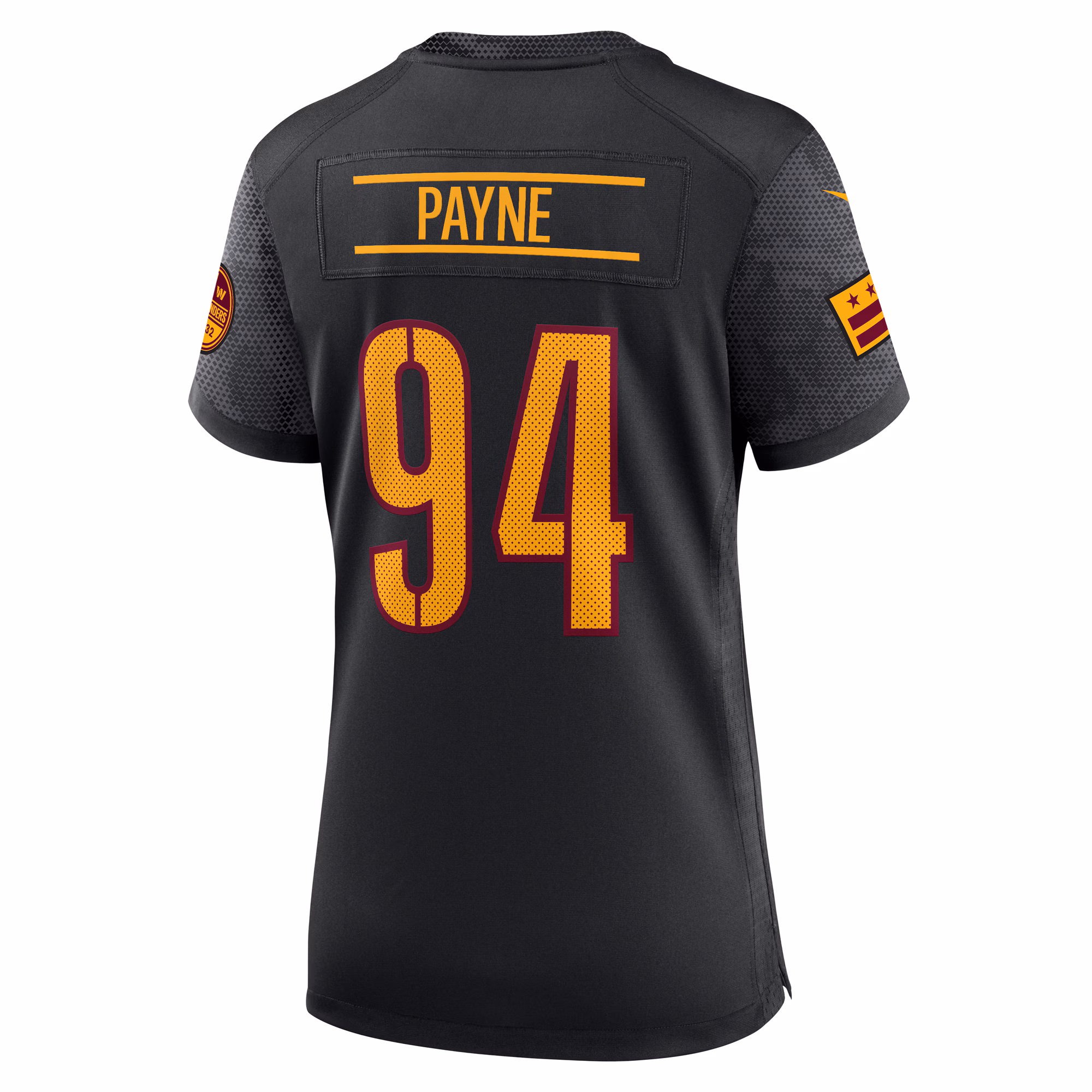 Da'Ron Payne Washington Commanders Women's Alternate Game Jersey - Black