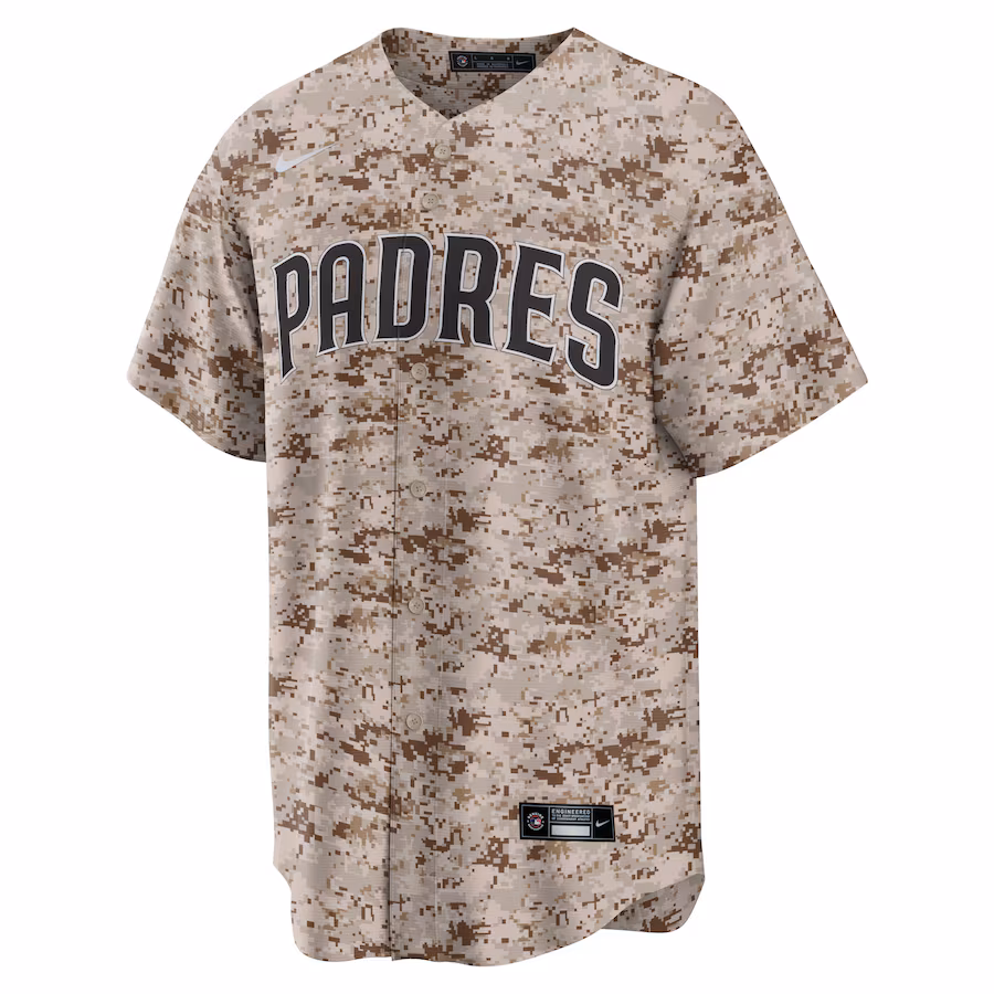 Men's San Diego Padres #23 Fernando Tatis Jr. Camo USMC Alternate Replica Player Jersey