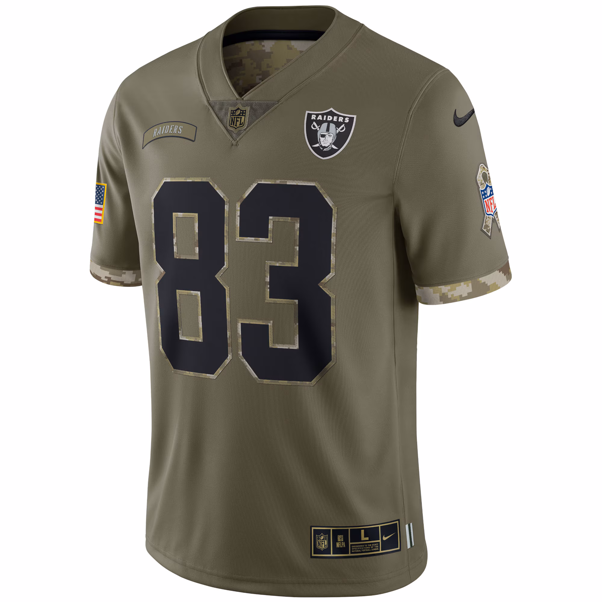 Darren Waller Las Vegas Raiders 2022 Salute To Service Limited Jersey - Olive