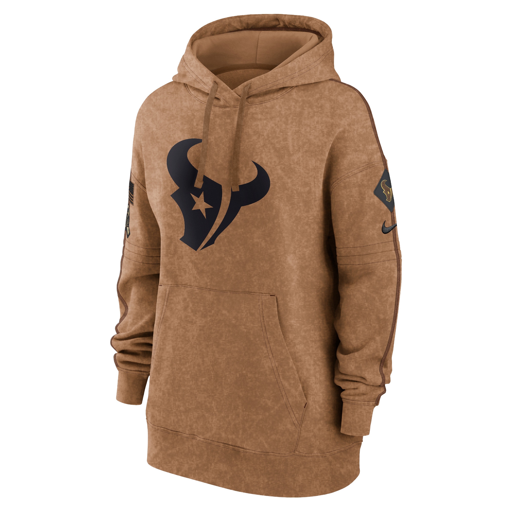 Houston Texans  Women's 2023 Salute to Service Pullover Hoodie - Brown