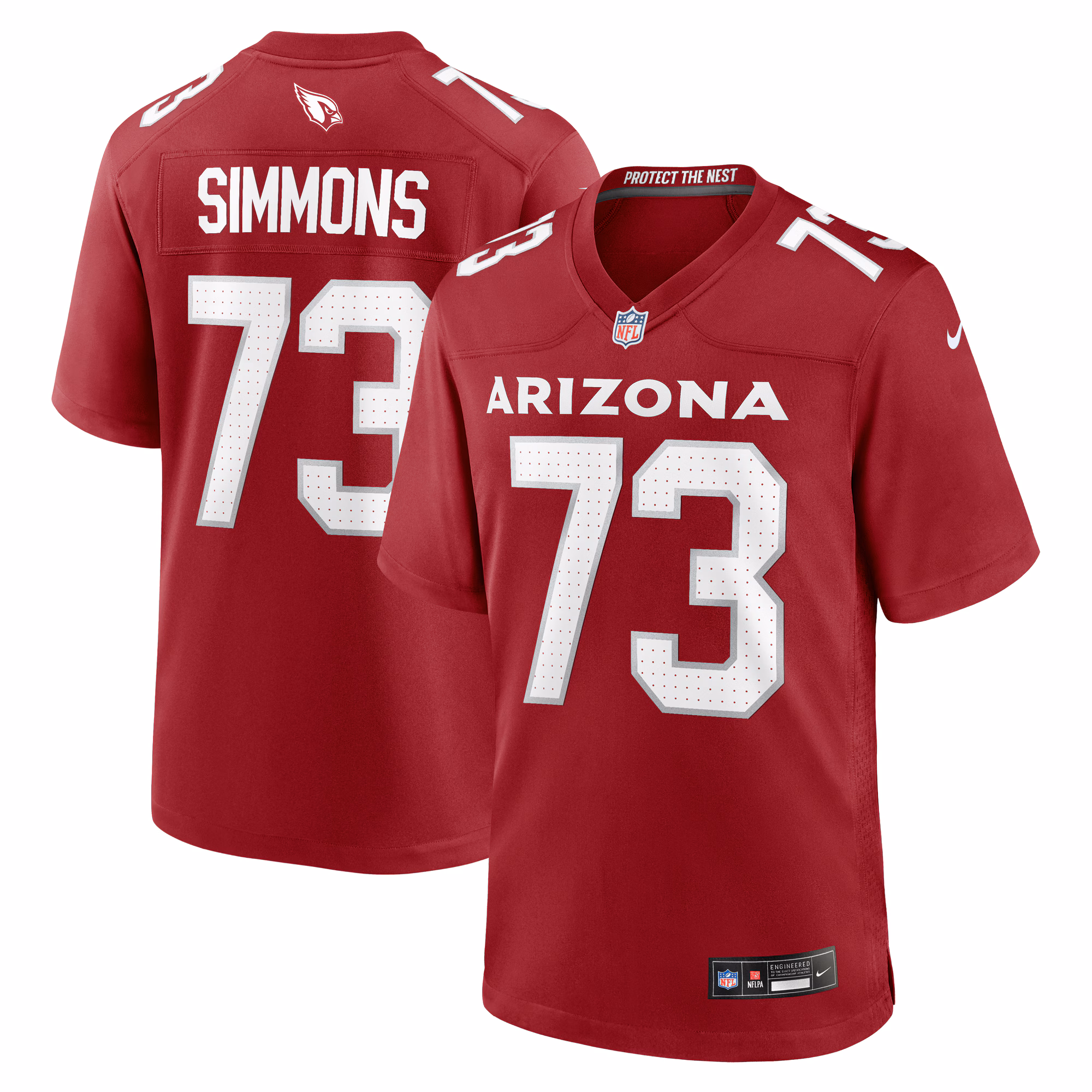 Lachavious Simmons Arizona Cardinals Team Game Jersey -  Cardinal