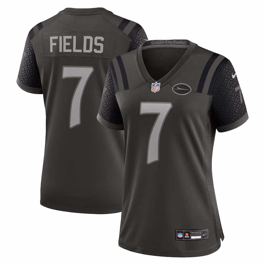Justin Fields #7 New York Jets Women's 2025 Rivalries Collection Game Jersey - Gotham Green