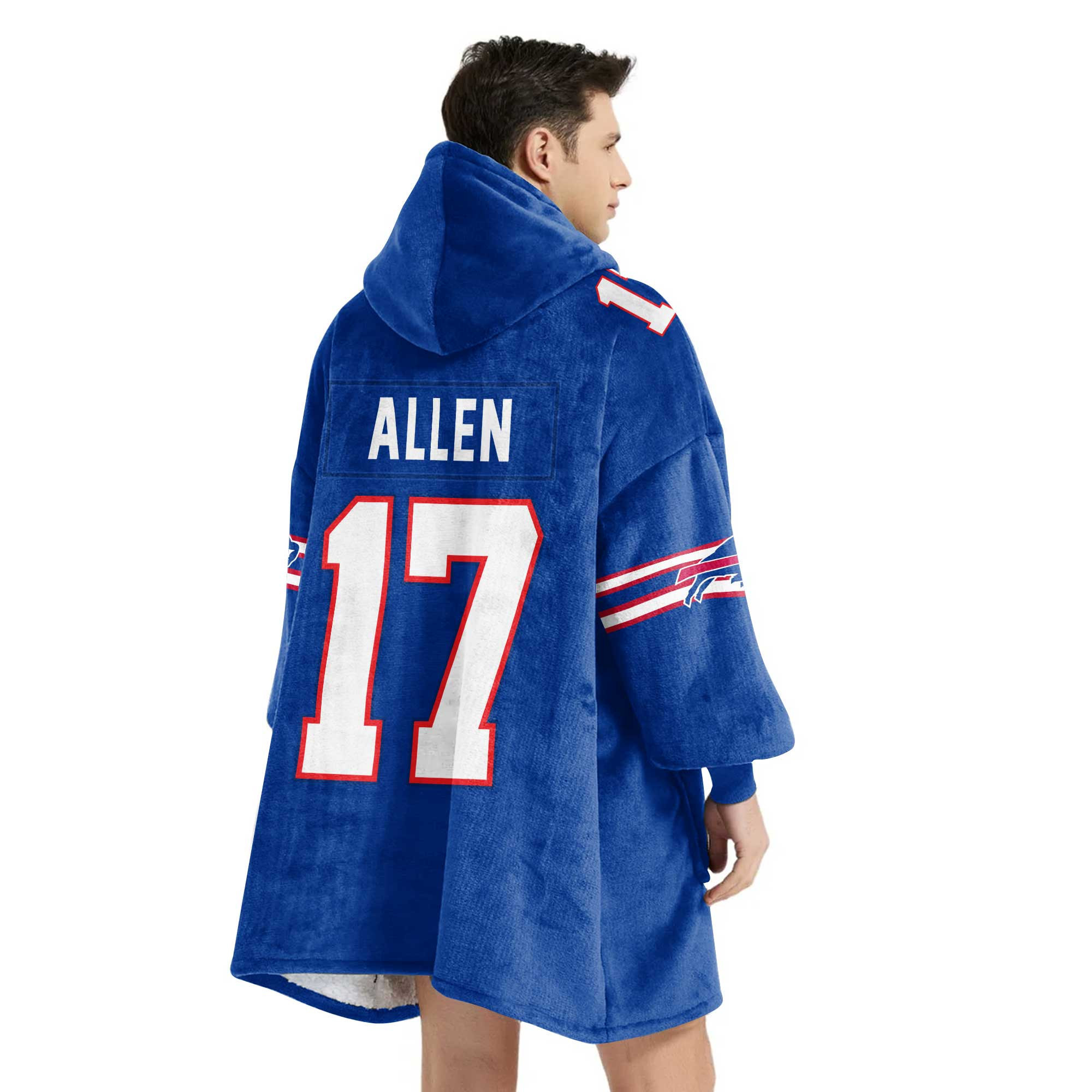 Adult J.A 17 Bills Football Unisex Blanket Hoodie