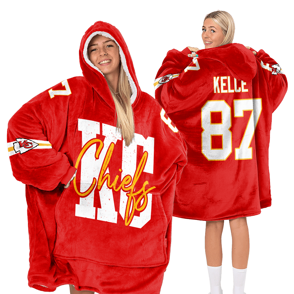 Kansas City Football Unisex Blanket Hoodie