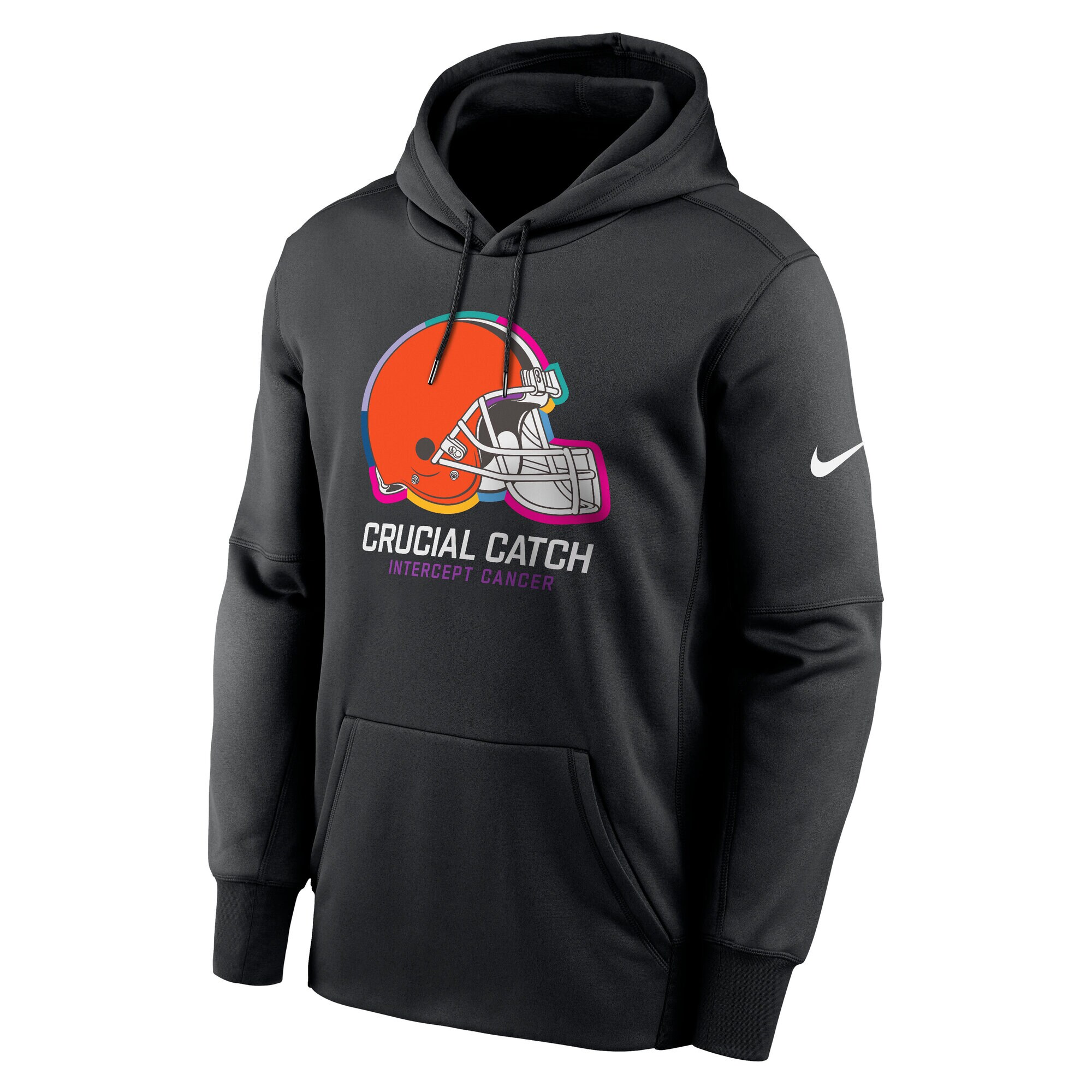 Cleveland Browns 2024 NFL Crucial Catch Performance Fleece Pullover Hoodie - Black