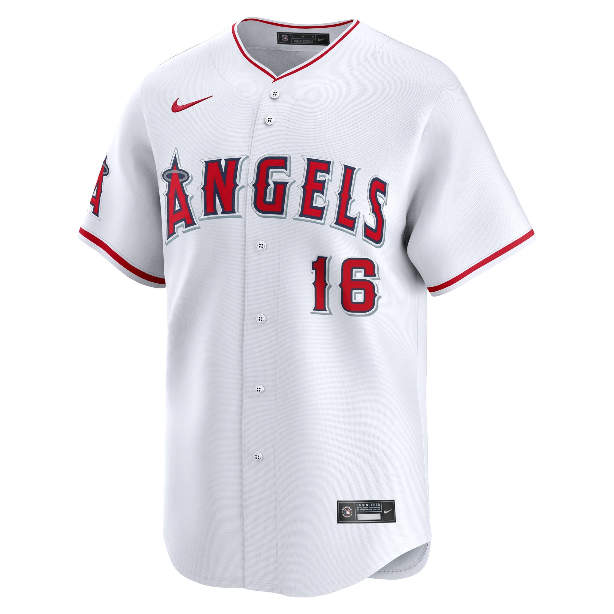 Men's Los Angeles Angels Mickey Moniak  White Home Limited Player Jersey