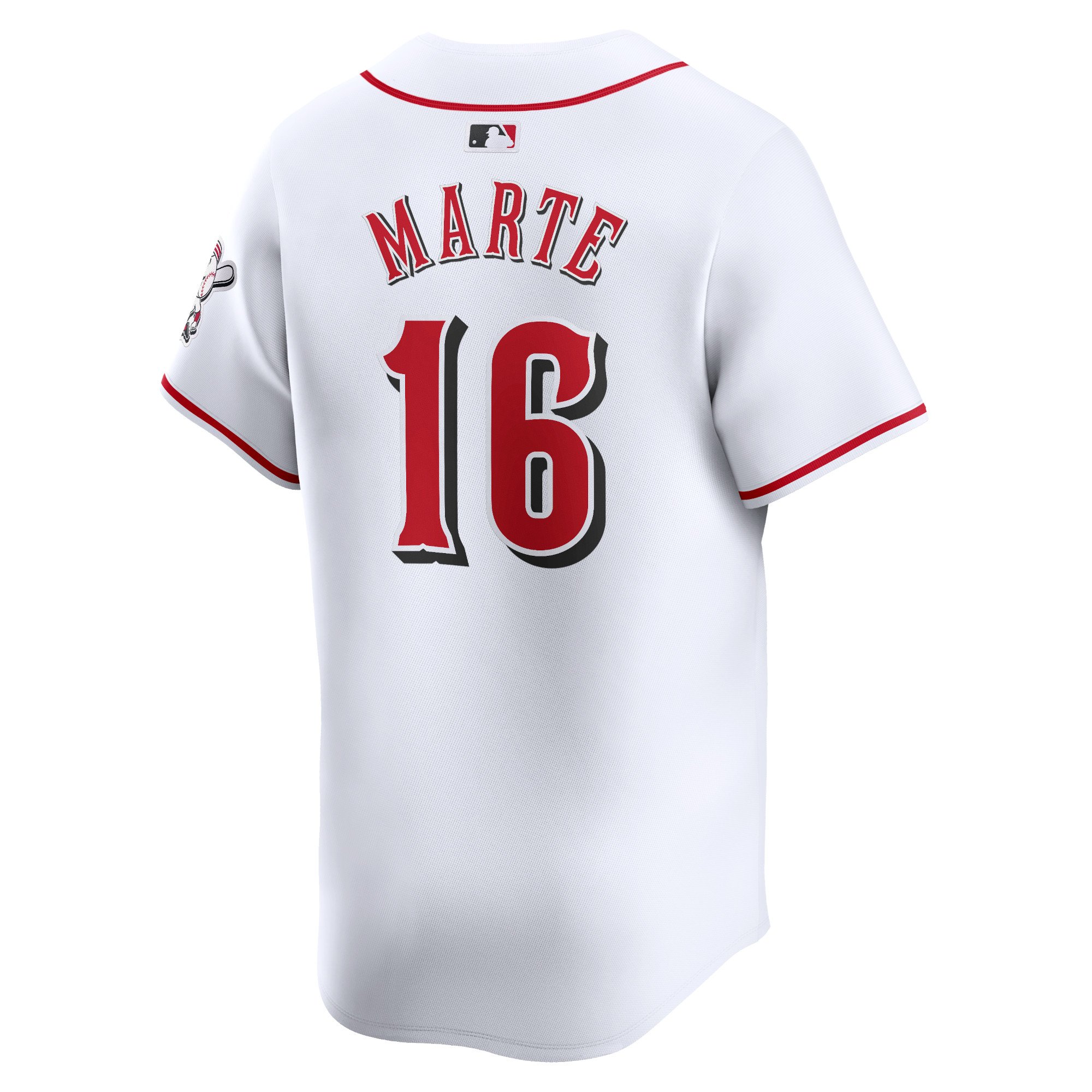 Men's Cincinnati Reds Noelvi Marte  White Home Limited Player Jersey