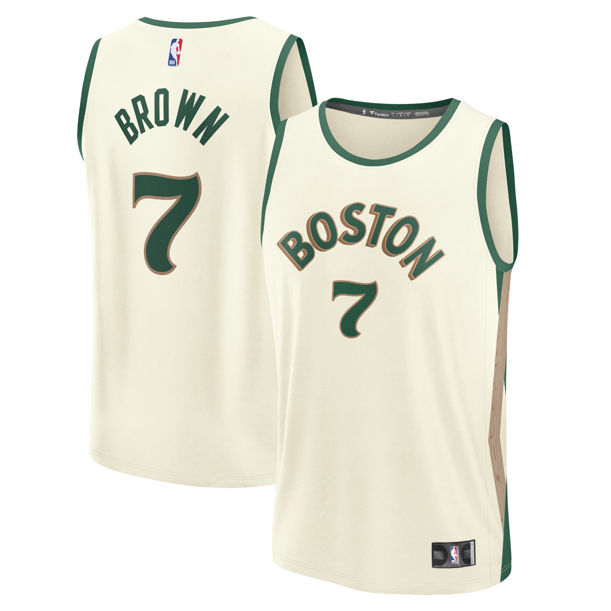 Unisex Boston Celtics Jaylen Brown  White 2023/24 Fast Break Jersey - City Edition
