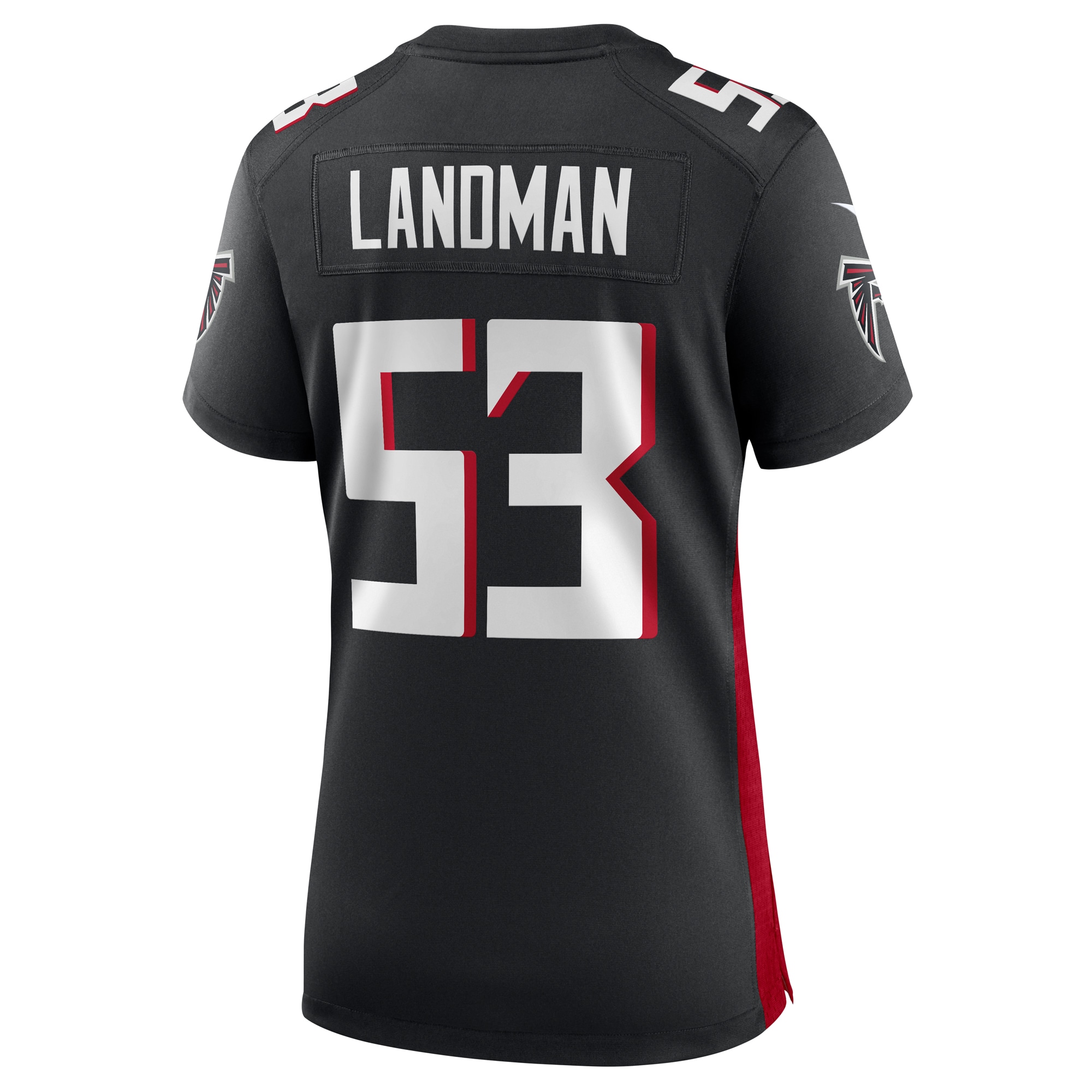 Nate Landman Atlanta Falcons Women's Team Game Jersey -  Black