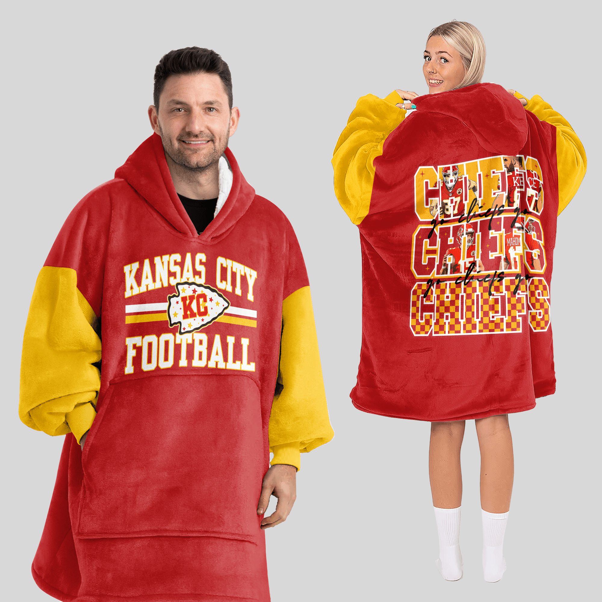 Kansas City Football Unisex Blanket Hoodie
