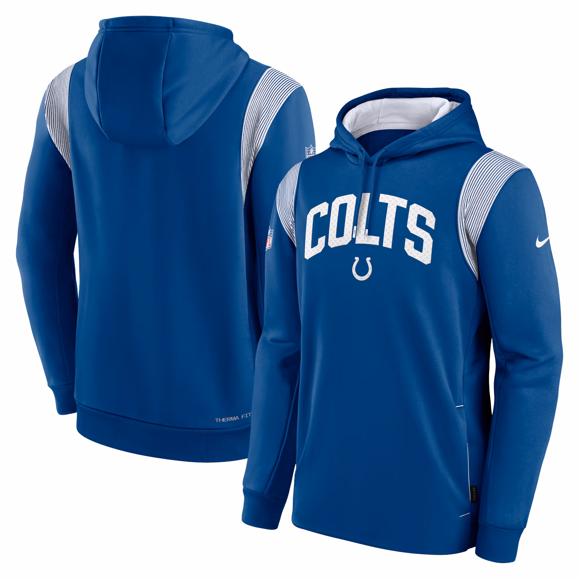 Indianapolis Colts Sideline Athletic Stack Performance Pullover Hoodie - Royal