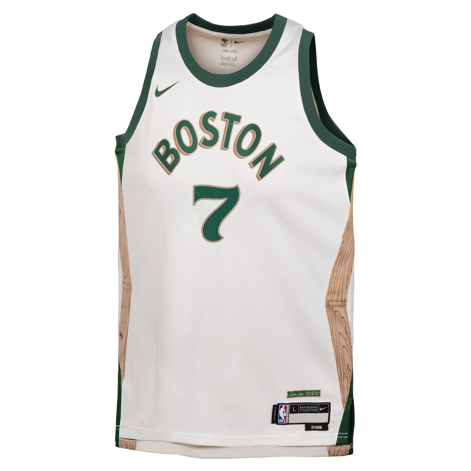 Youth Boston Celtics Jaylen Brown  White 2023/24 Swingman Replica Jersey - City Edition