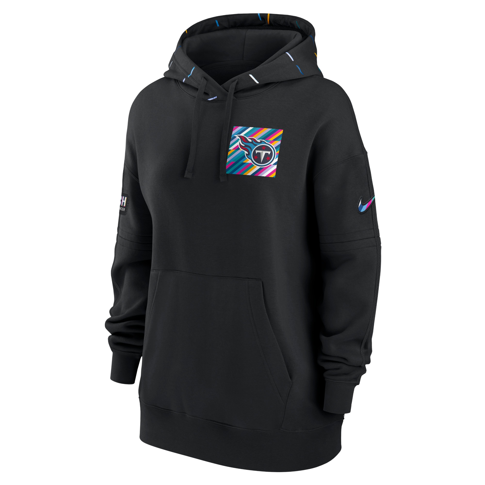 Tennessee Titans Women's 2023 NFL Crucial Catch Club Pullover Hoodie - Black