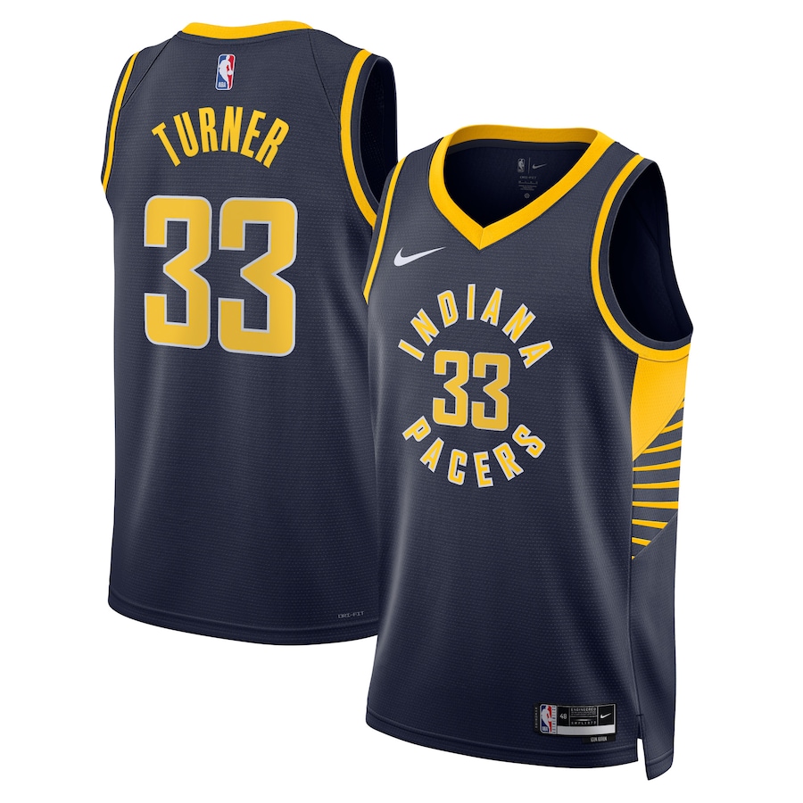 Unisex Indiana Pacers Myles Turner  Navy Swingman Jersey - Icon Edition