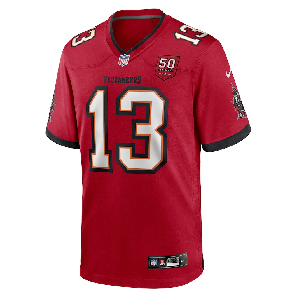Mike Evans #13 Tampa Bay Buccaneers 50th Season Team Game Jersey - Red