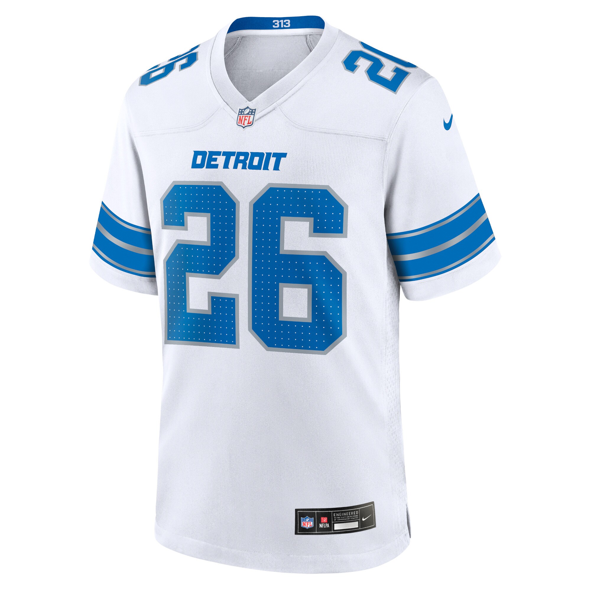 Jahmyr Gibbs Detroit Lions Game Jersey - White