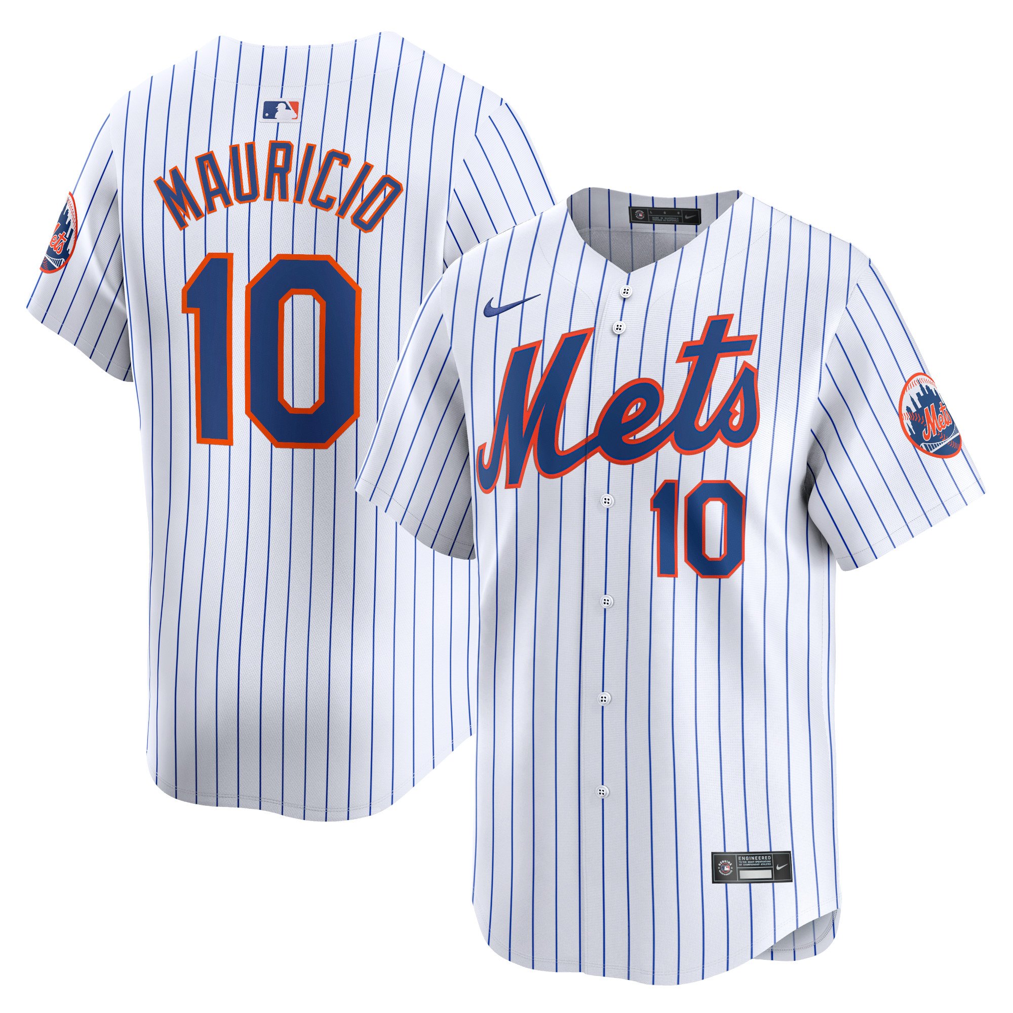 Men's New York Mets Ronny Mauricio  White Home Limited Player Jersey