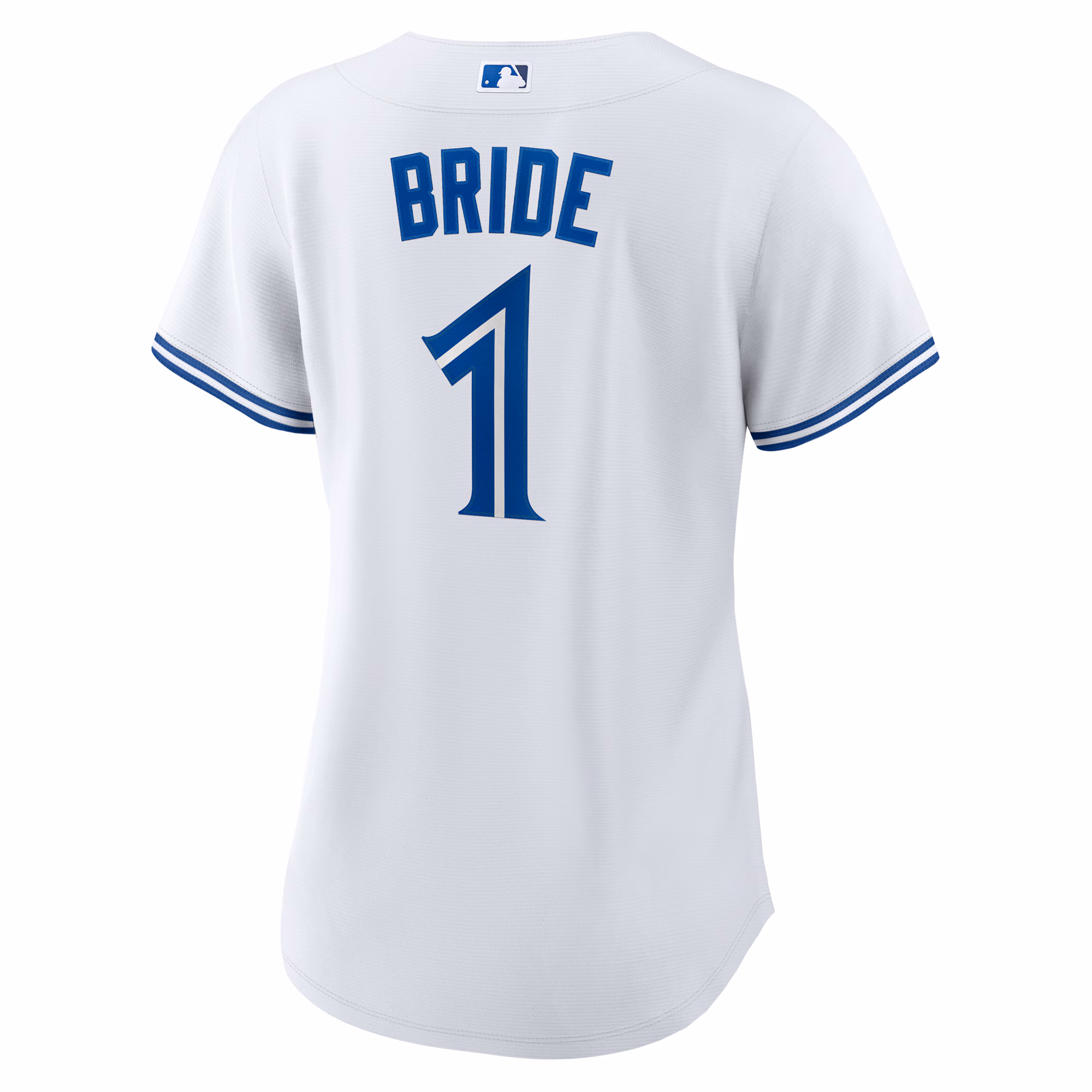 Toronto Blue Jays Women's #1 Bride Home Replica Jersey - White