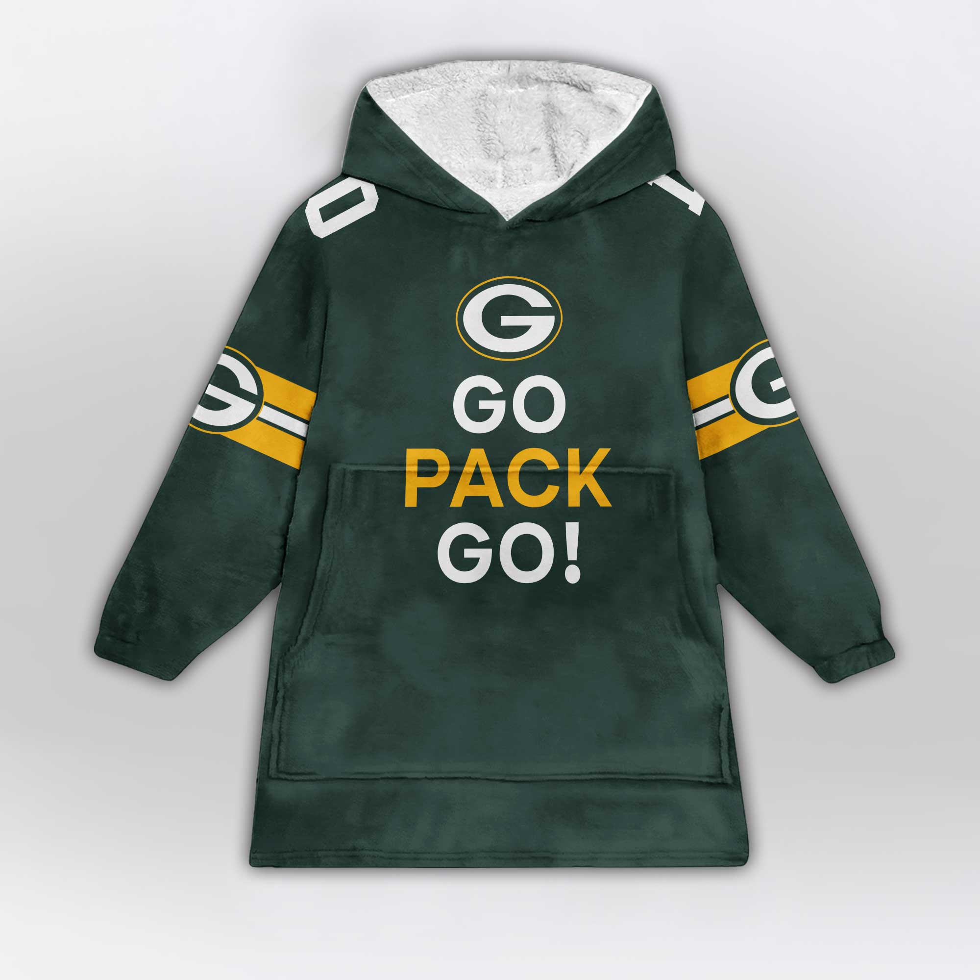 Go Pack Go! Green Bay Football Unisex Blanket Hoodie