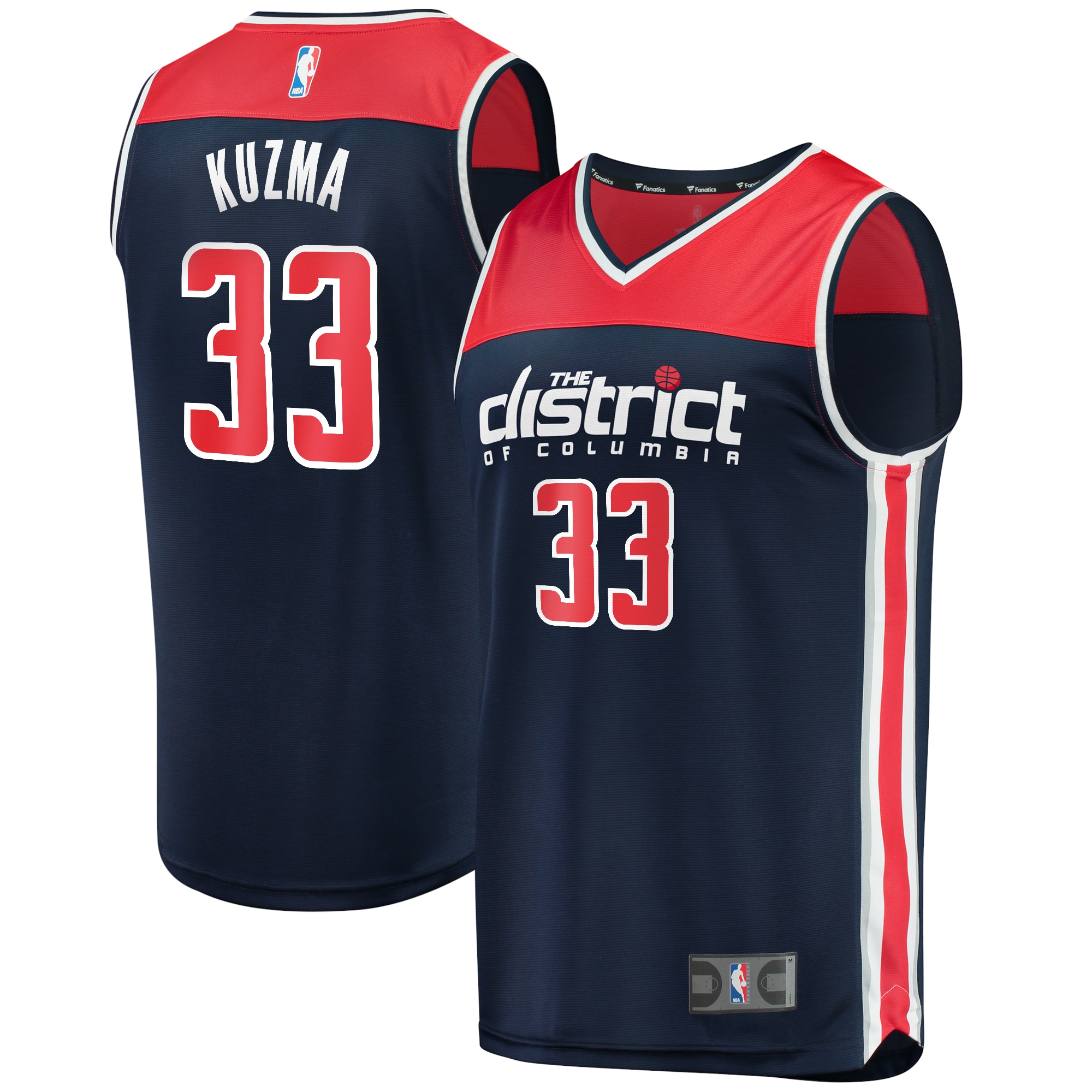 Kyle Kuzma Washington Wizards  Fast Break Replica Player Jersey - Statement Edition - Navy