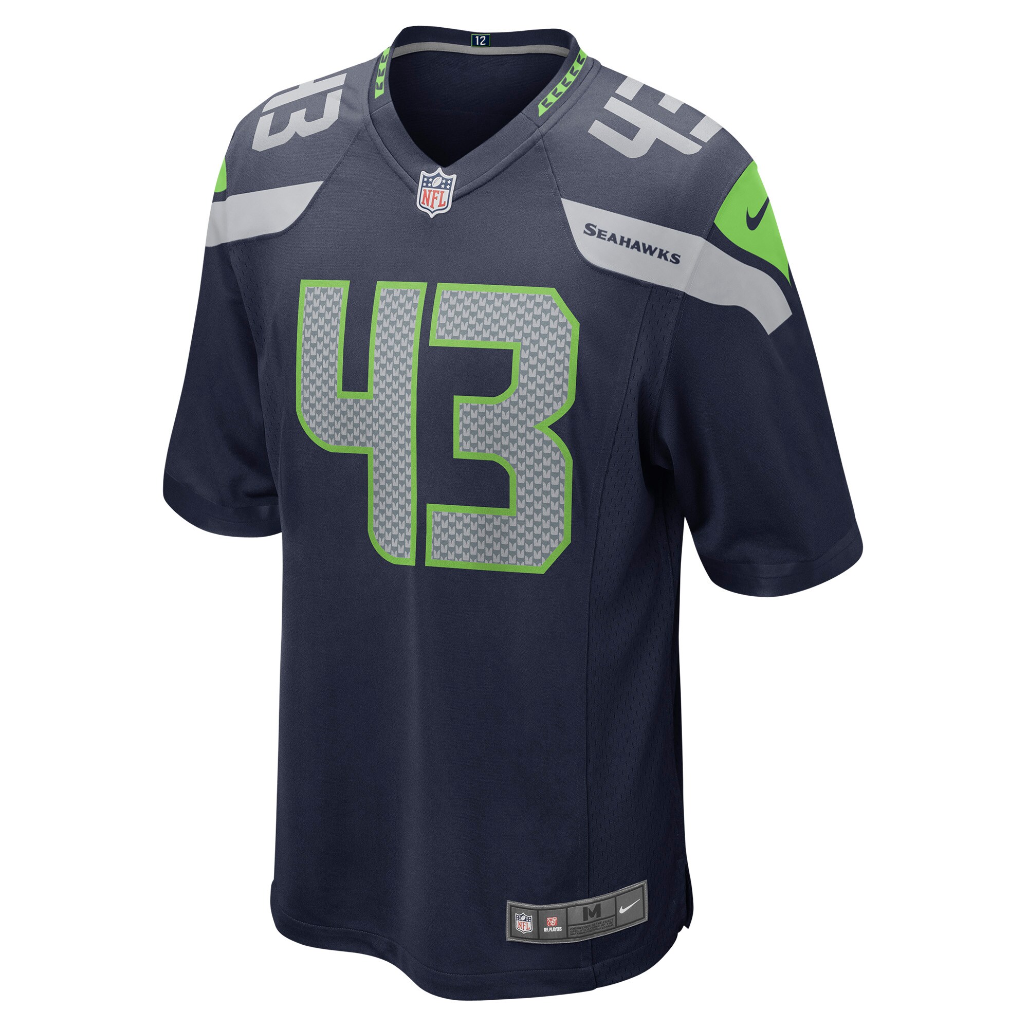 Aaron Donkor Seattle Seahawks  Game Jersey - College Navy