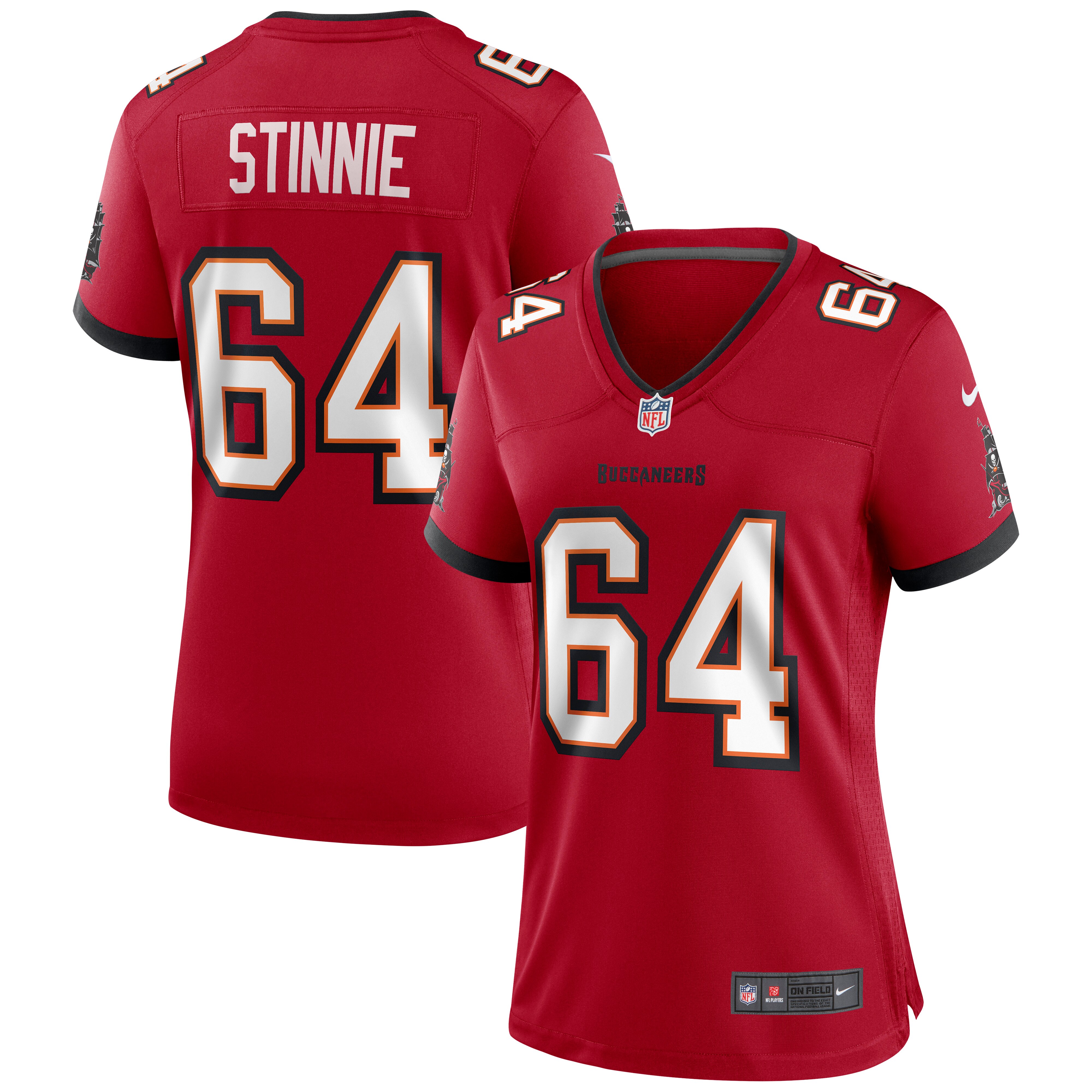 Aaron Stinnie Tampa Bay Buccaneers  Women's Game Jersey - Red