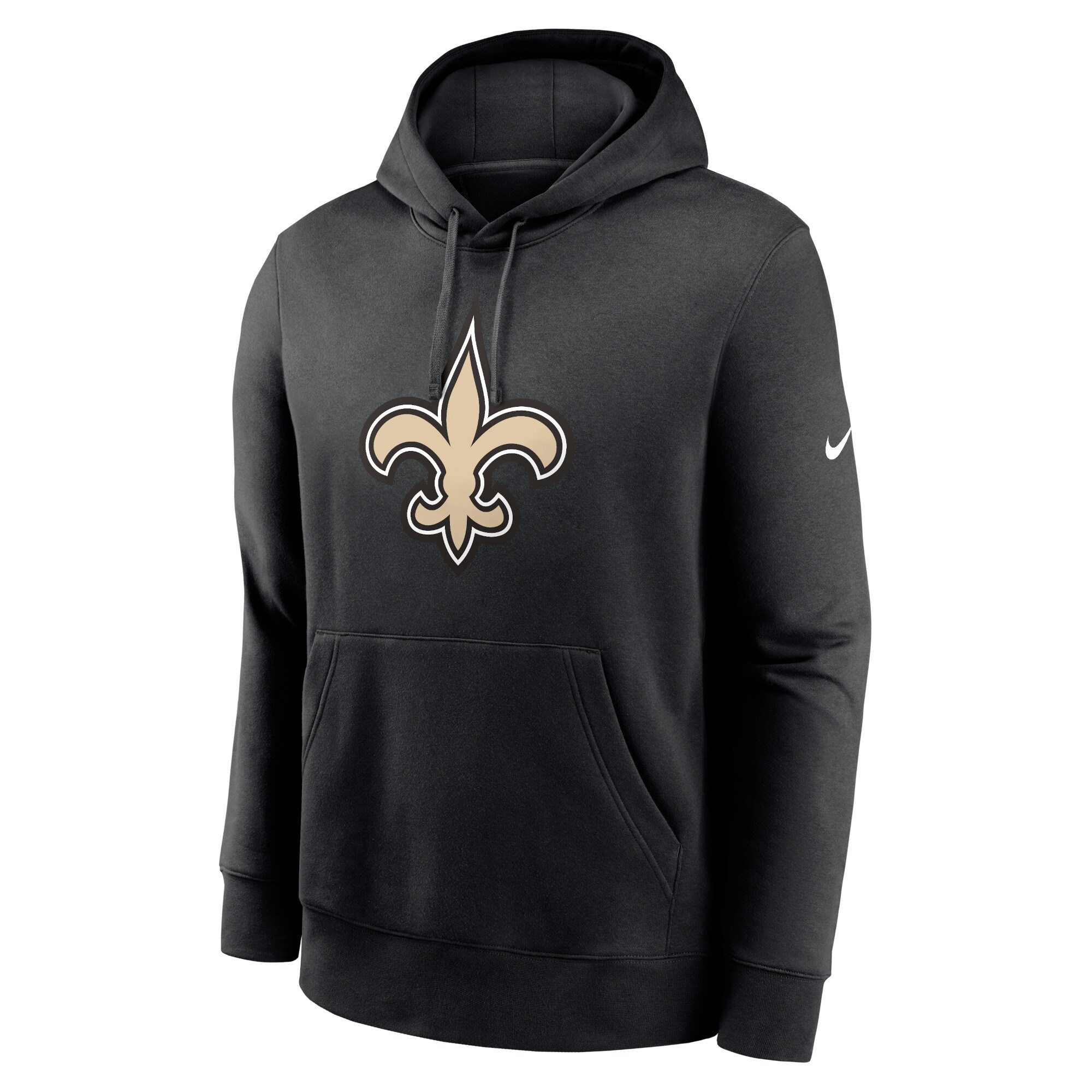 New Orleans Saints Club Logo Pullover Hoodie - Black
