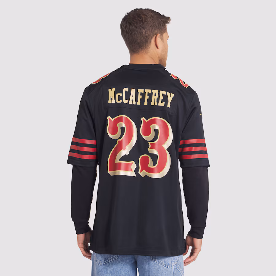 Christian McCaffrey #23 San Francisco 49ers 2025 Rivalries Collection Game Jersey - Black