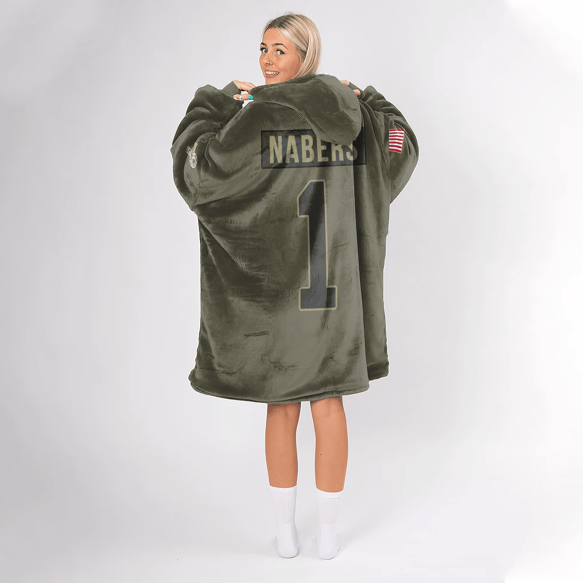 Adult M.N 1 New York G Football Unisex Blanket Hoodie