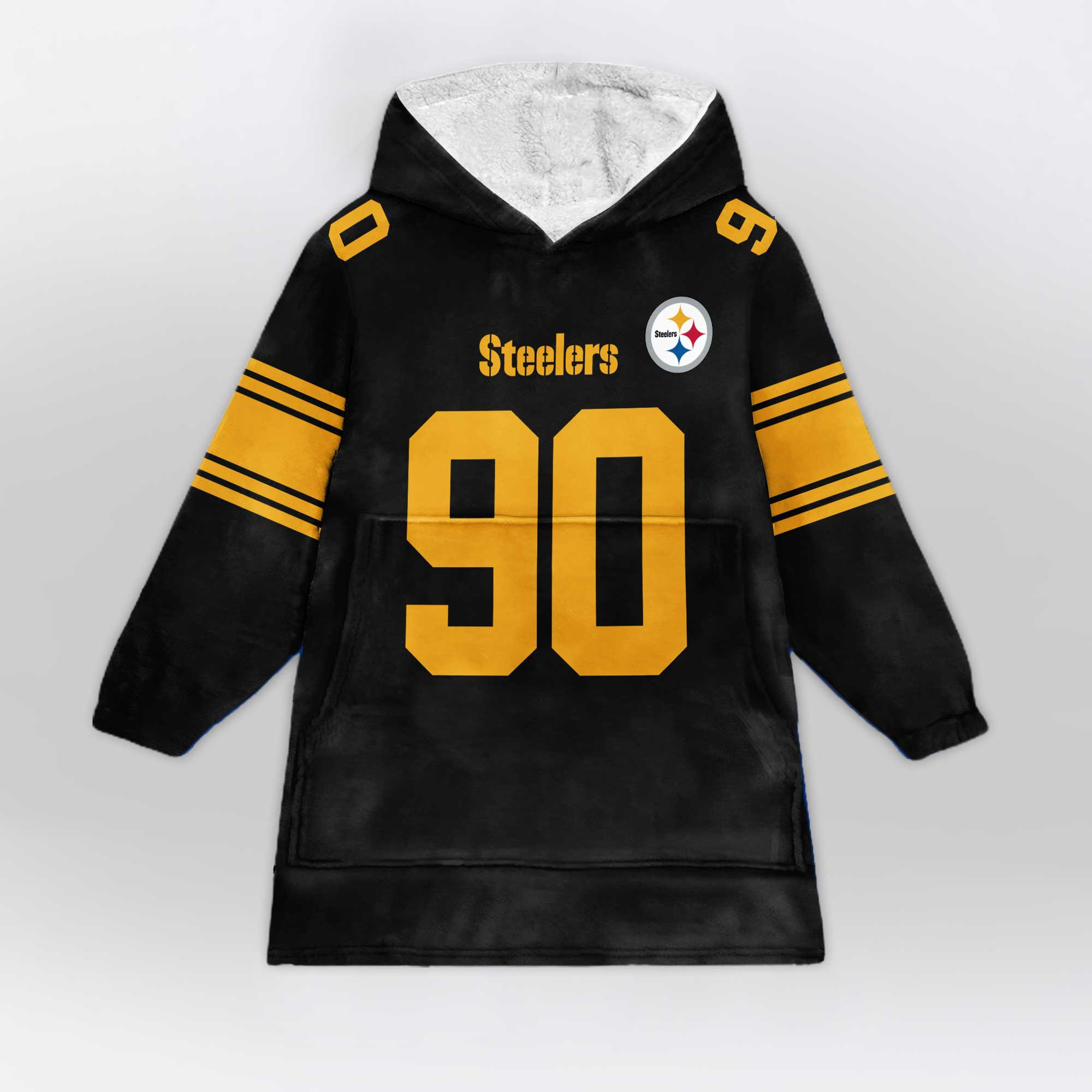 Adult 90 Pittsburgh Football Unisex Blanket Hoodie
