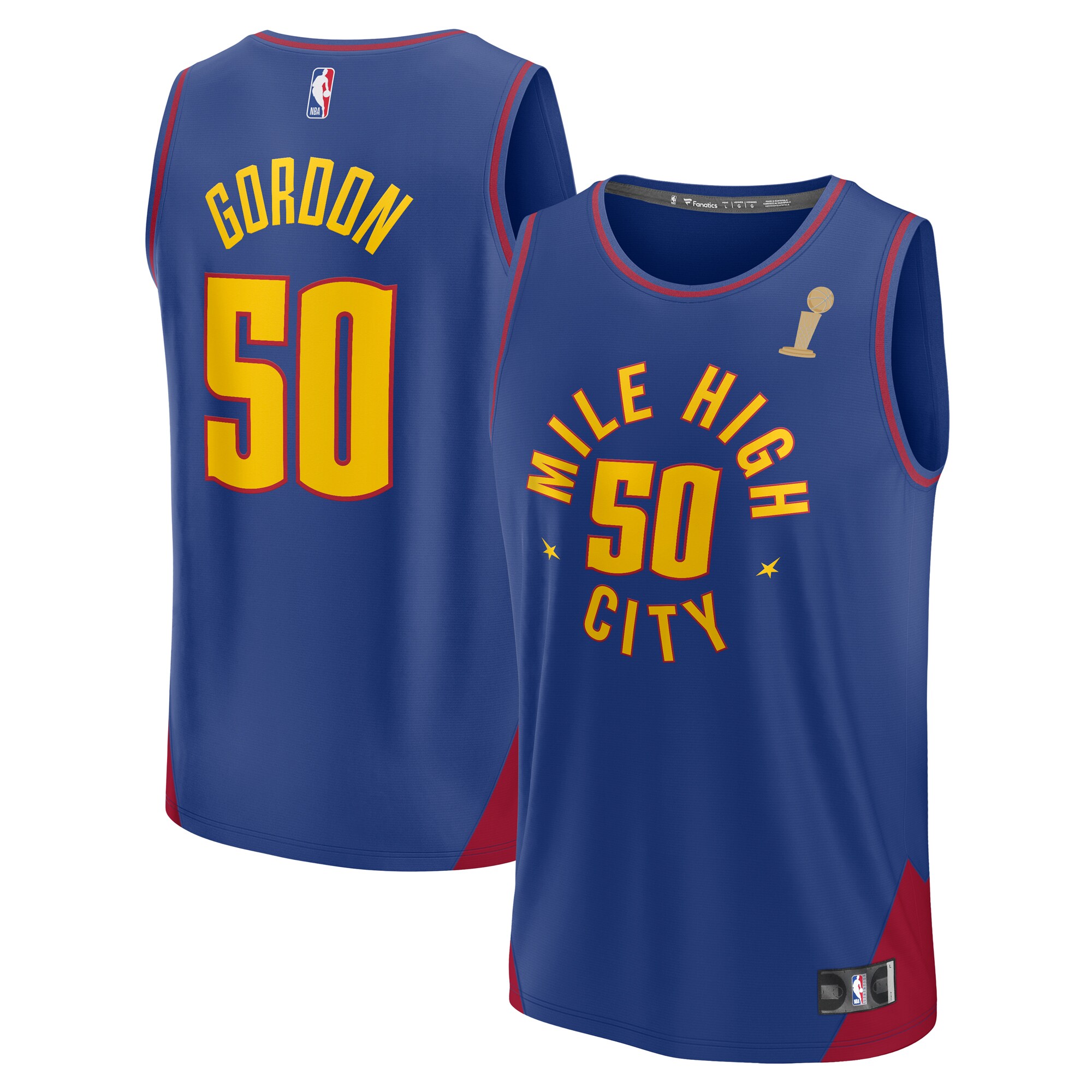 Aaron Gordon Denver Nuggets  Blue 2023 NBA Finals Champions Fast Break Player Jersey - Statement Edition