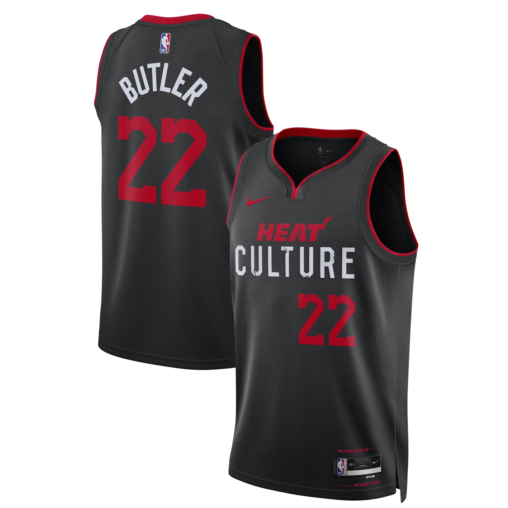 Unisex Miami Heat Jimmy Butler  Black 2023/24 Swingman Jersey - City Edition