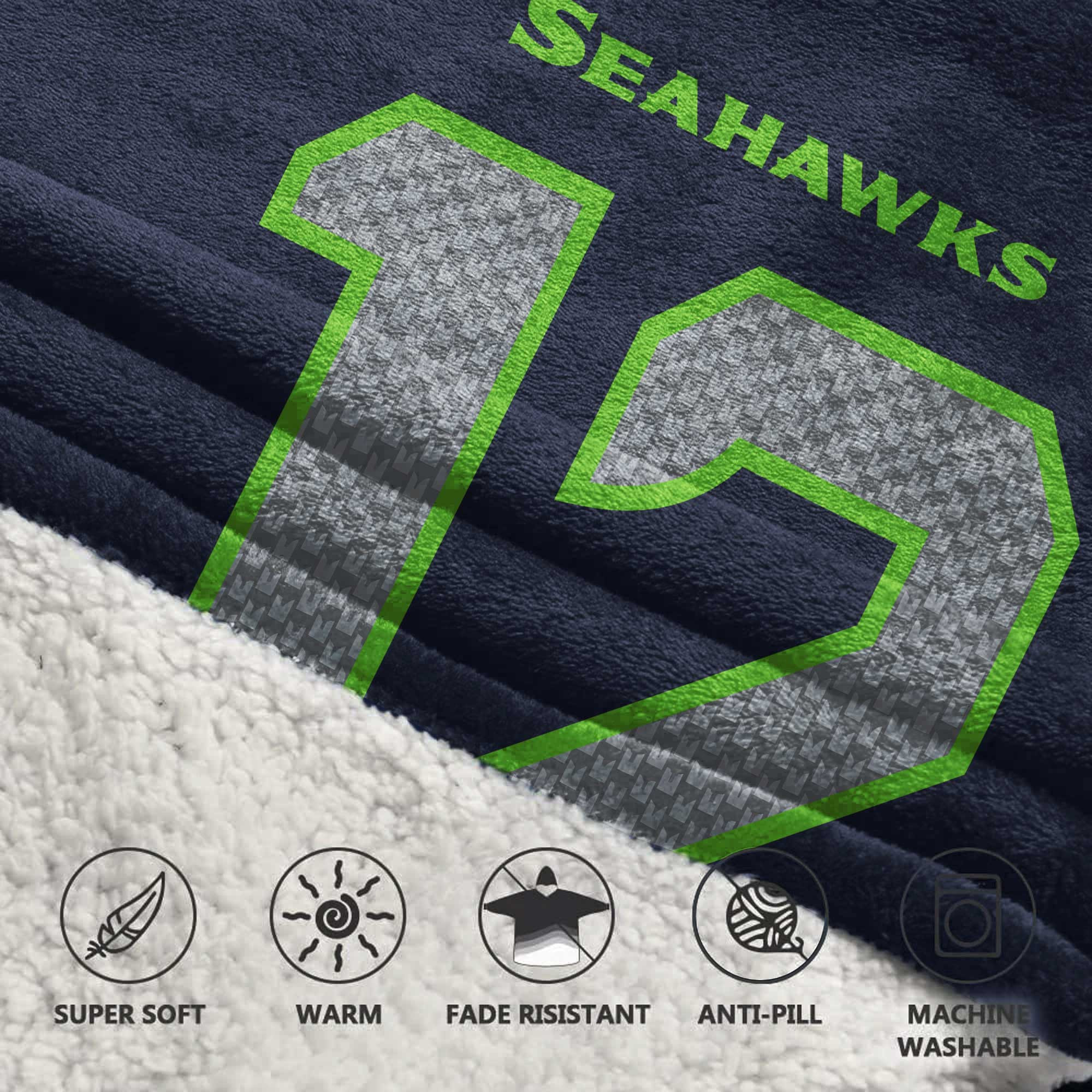 Kid 12 Seattle Football Unisex Blanket Hoodie