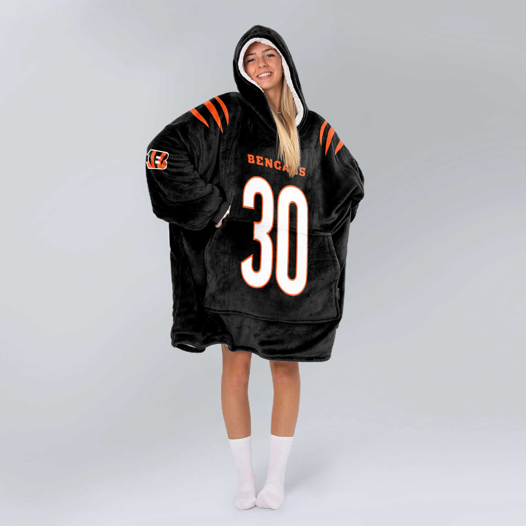 Adult 30 Cincinnati Football Unisex Blanket Hoodie