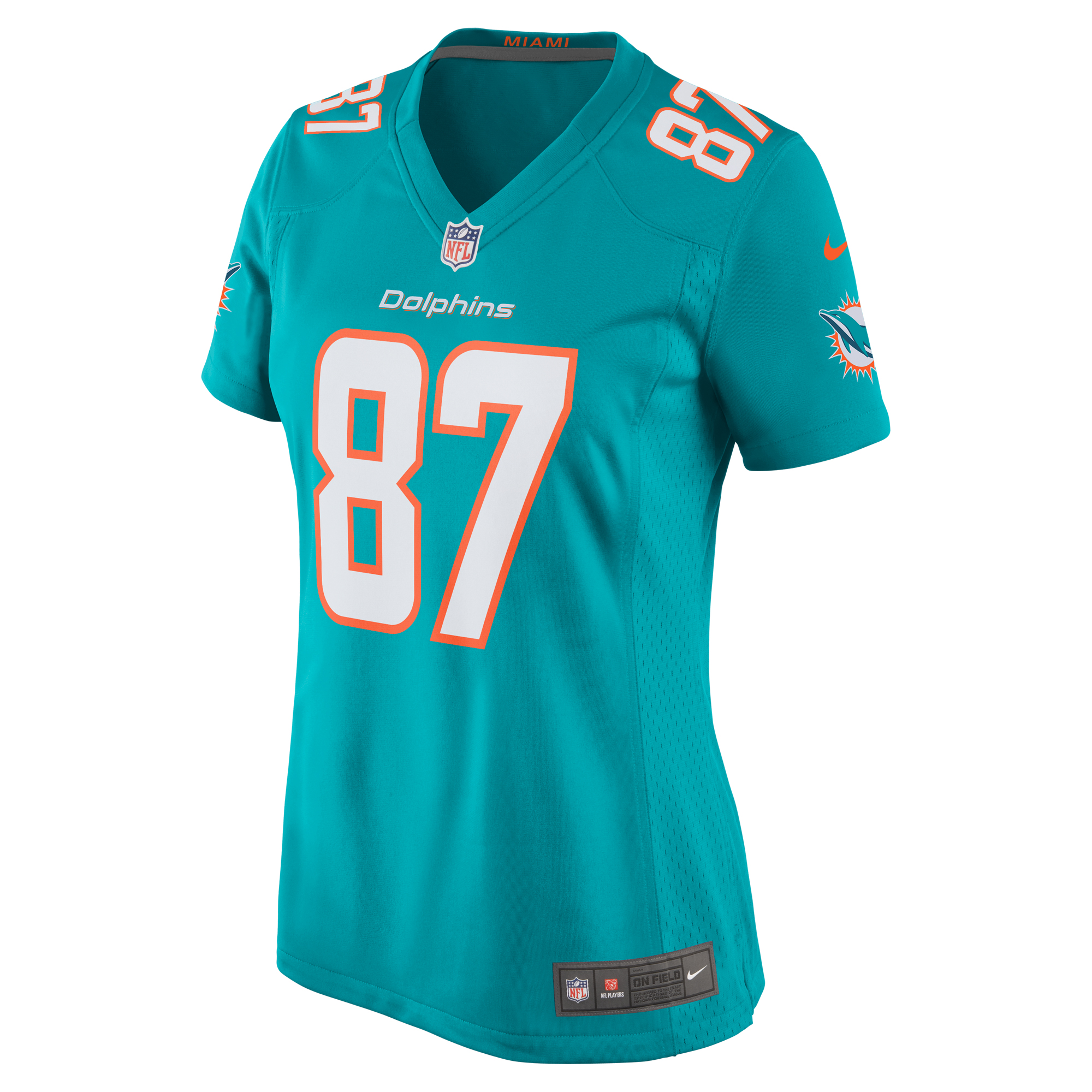 Freddie Swain Miami Dolphins Women's  Game Jersey -  Aqua