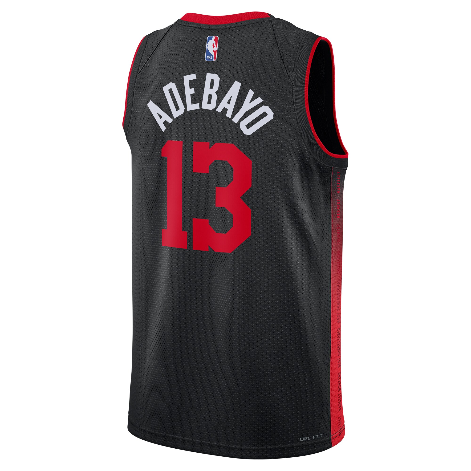 Unisex Miami Heat Bam Adebayo  Black 2023/24 Swingman Jersey - City Edition