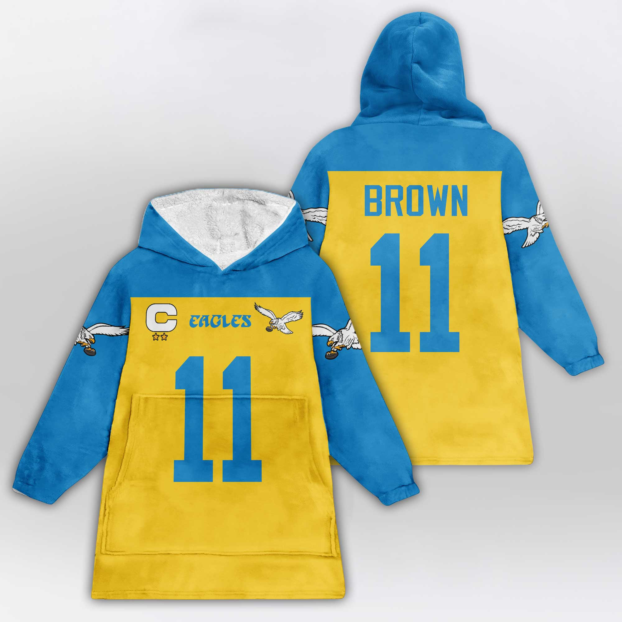 Adult Captain 11 Philadelphia Football Unisex Blanket Hoodie