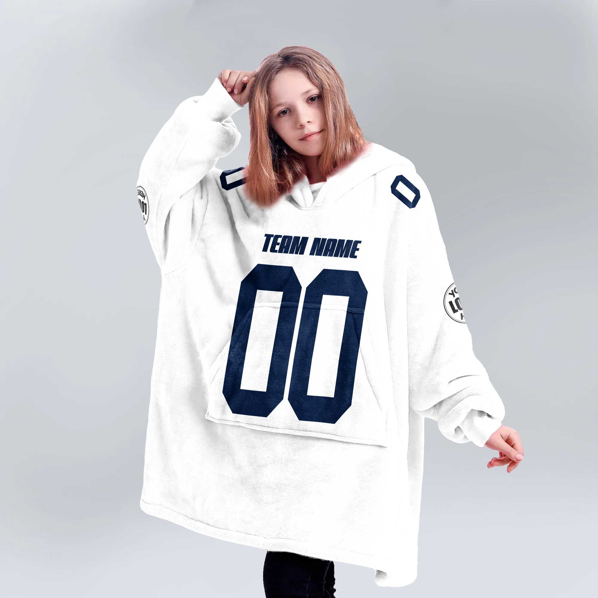 Adult Custom Blanket Hoodie Penn State Inspired Color